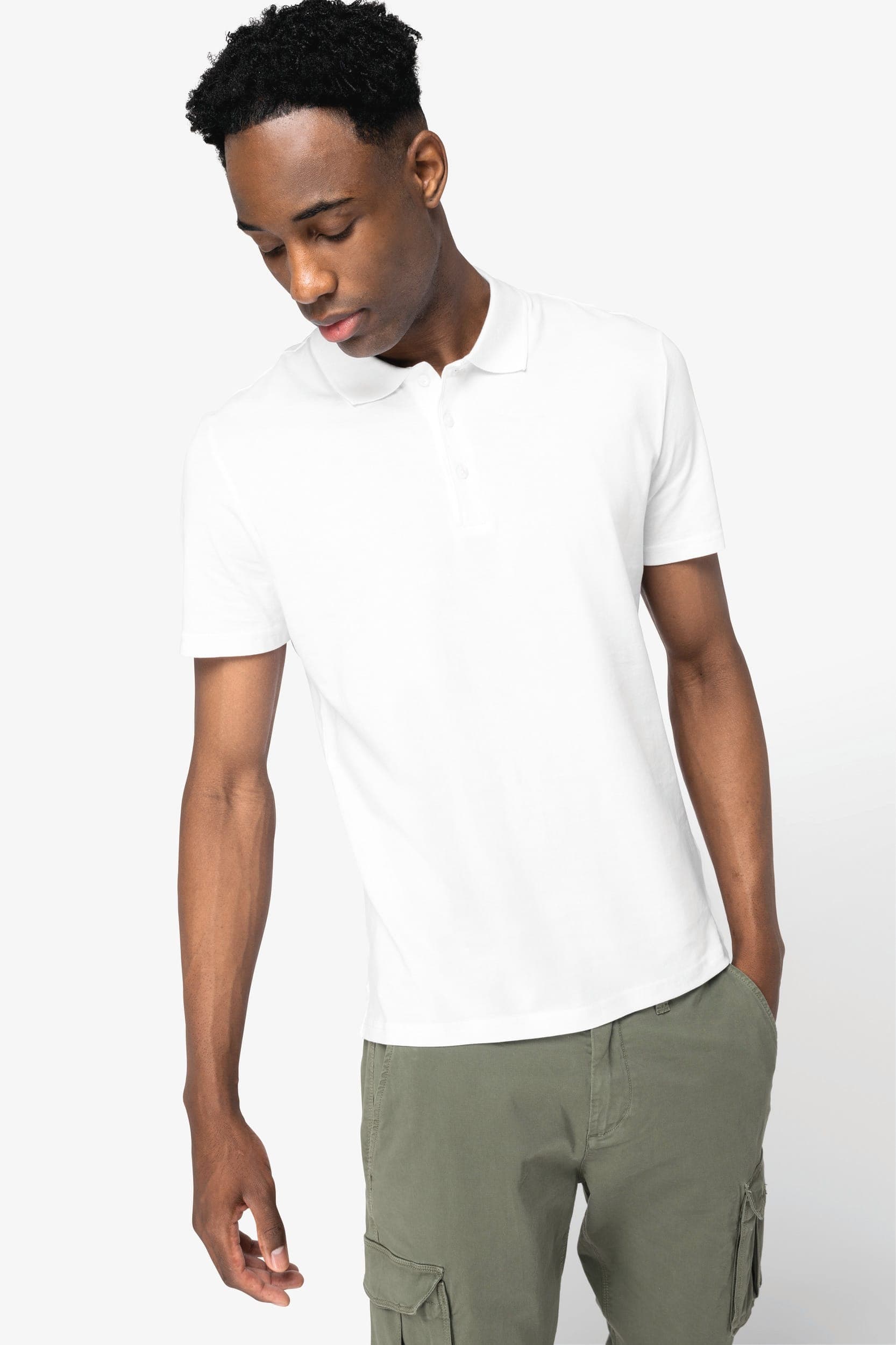 Polo en jersey écoresponsable homme en situation