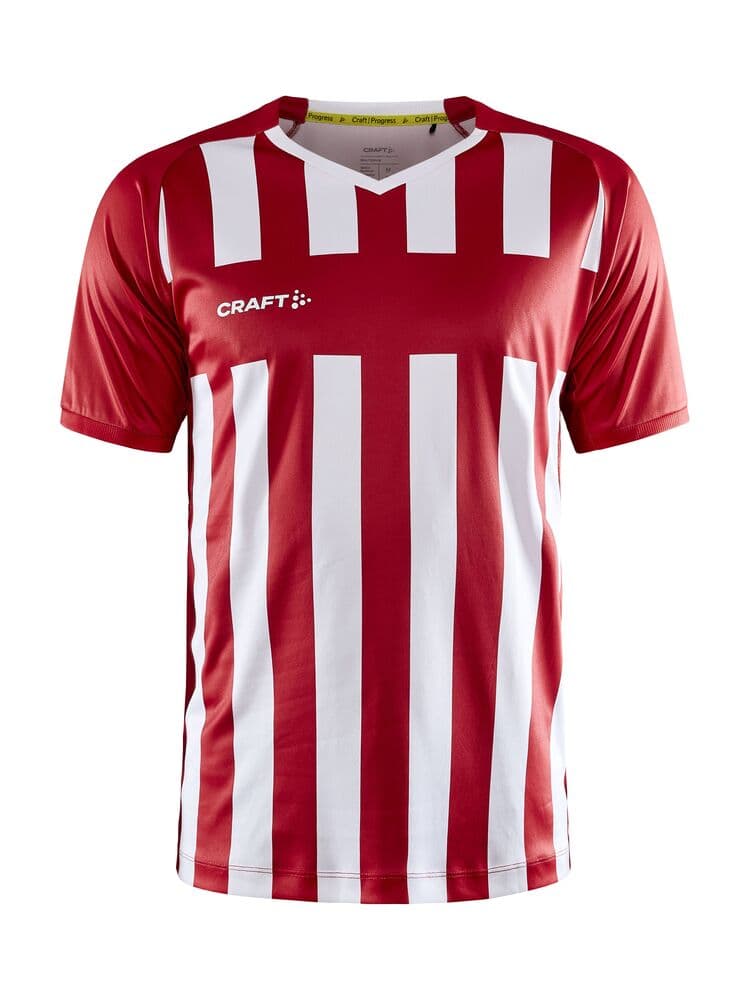 Craft Progress 2.0 stripe jersey m coloris Rouge / Blanc