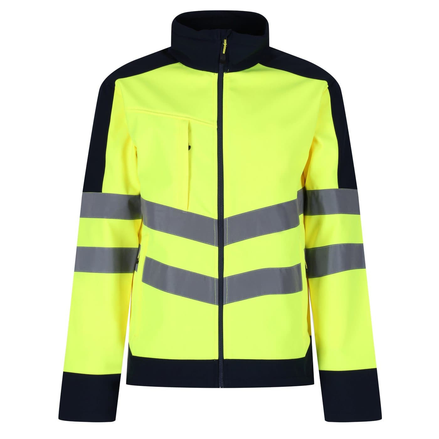 HI-VIS 3 LAYER SOFTSHELL REFLECTIVE WORK JACKET