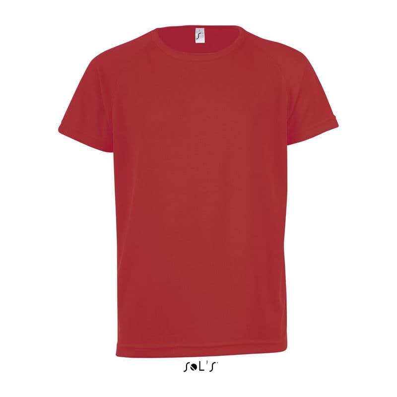 SOL'S SPORTY KIDS - RAGLAN-SLEEVED T-SHIRT coloris Rouge