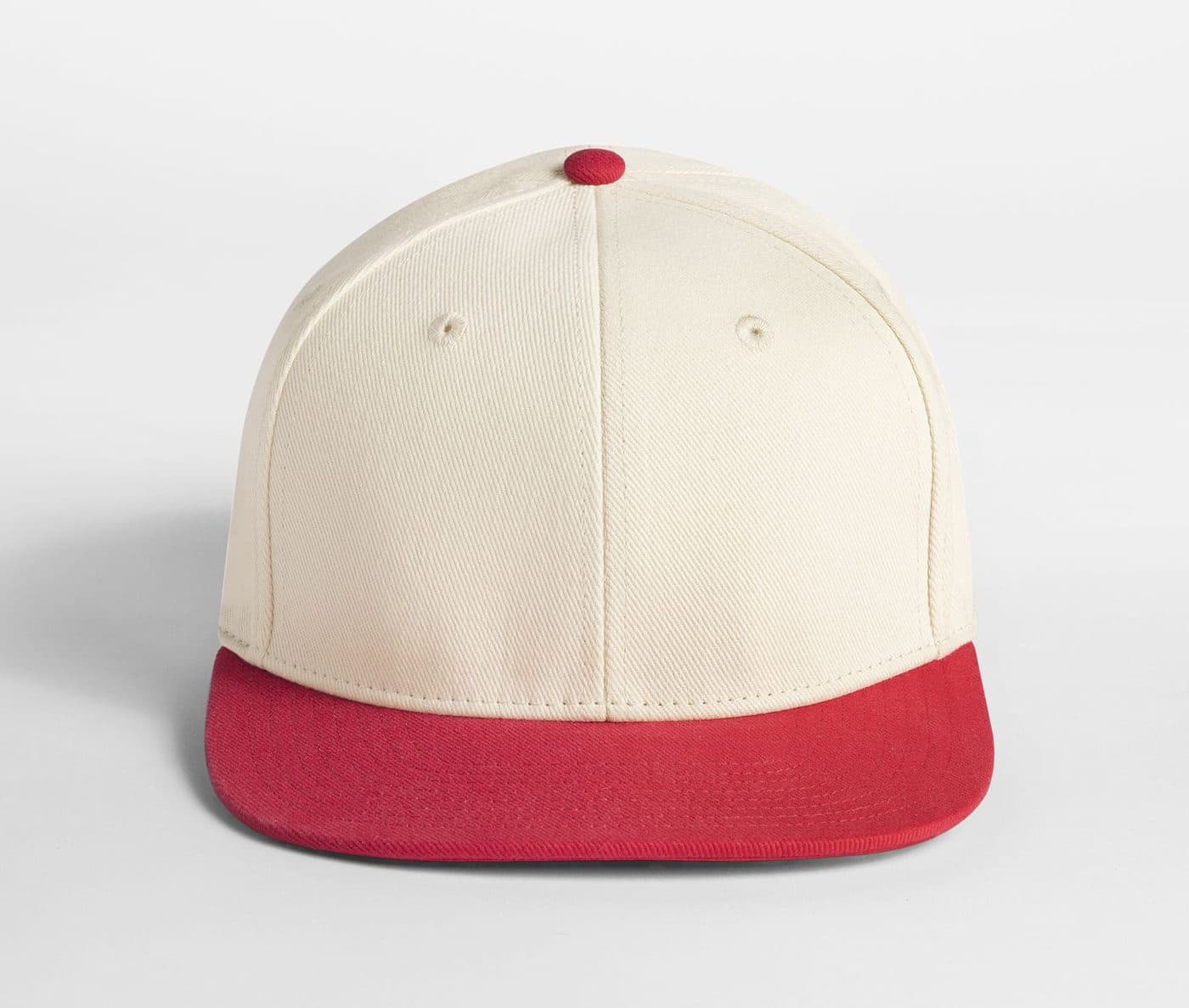 CONTRAST FLAT PEAK 6 PANEL CAP coloris Naturel / Rouge