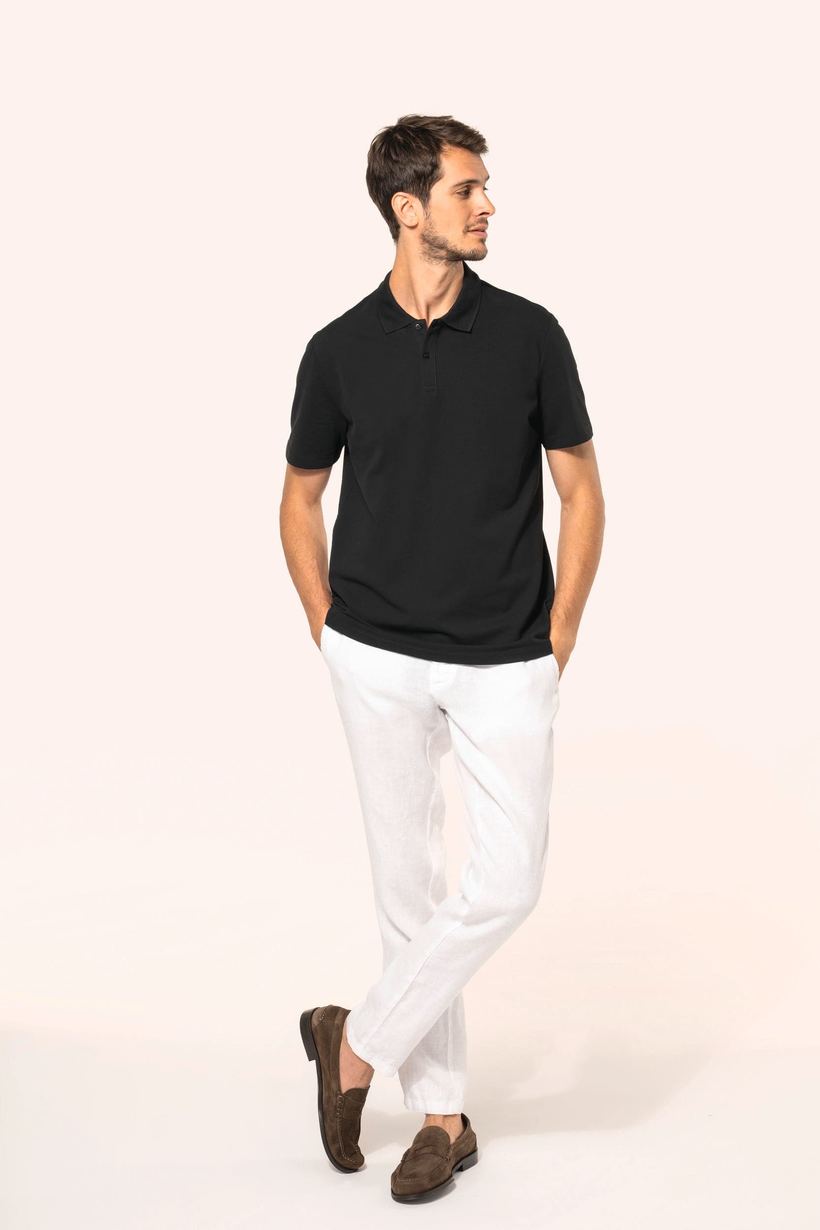 Polo Supima® manches courtes homme en situation