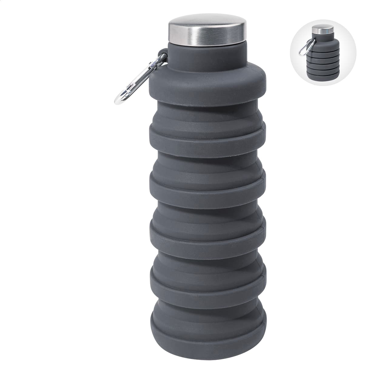 Bouteille pliable coloris Gris foncé
