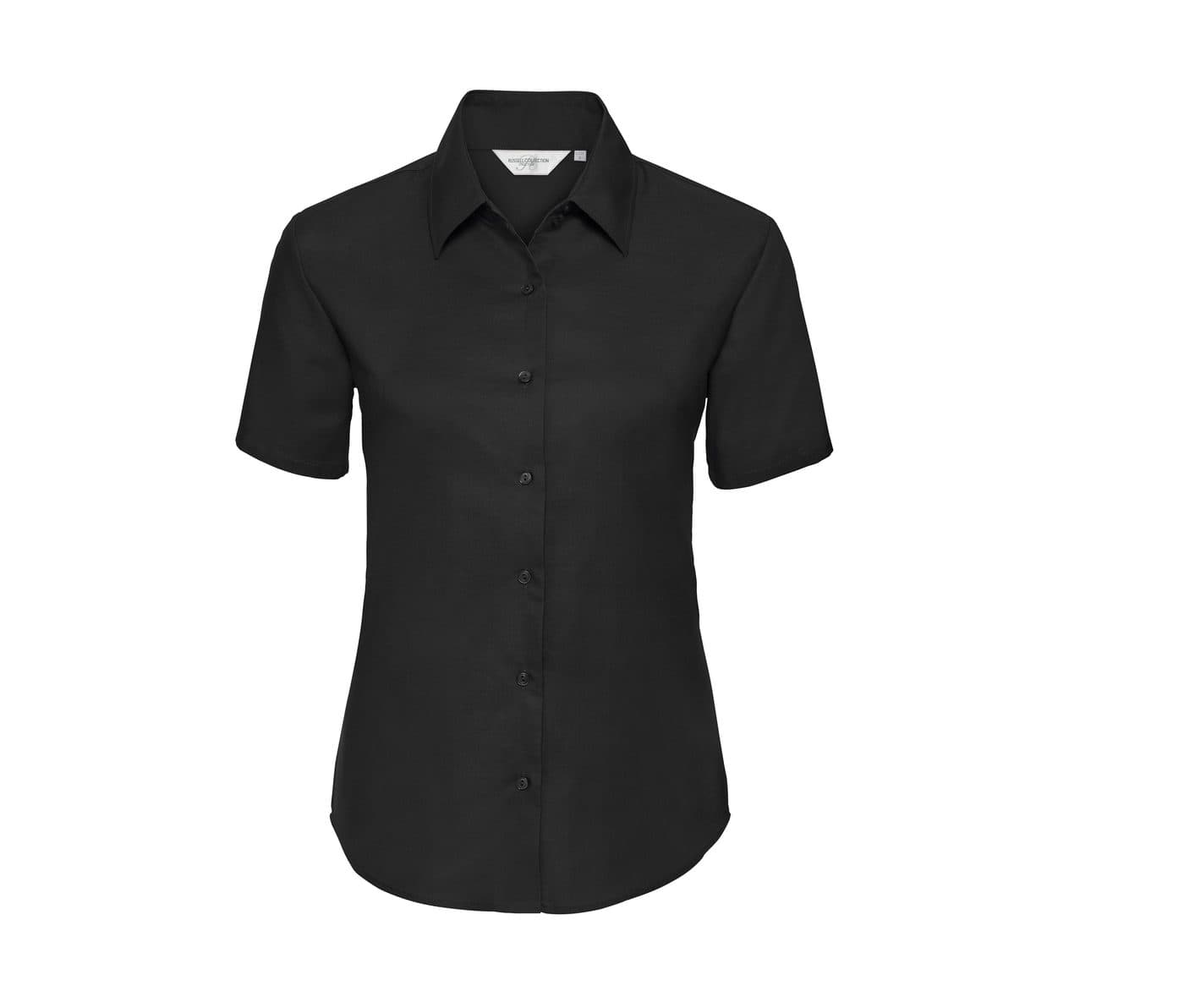 LADIES' SHORT SLEEVE TAILORED OXFORD SHIRT coloris Noir