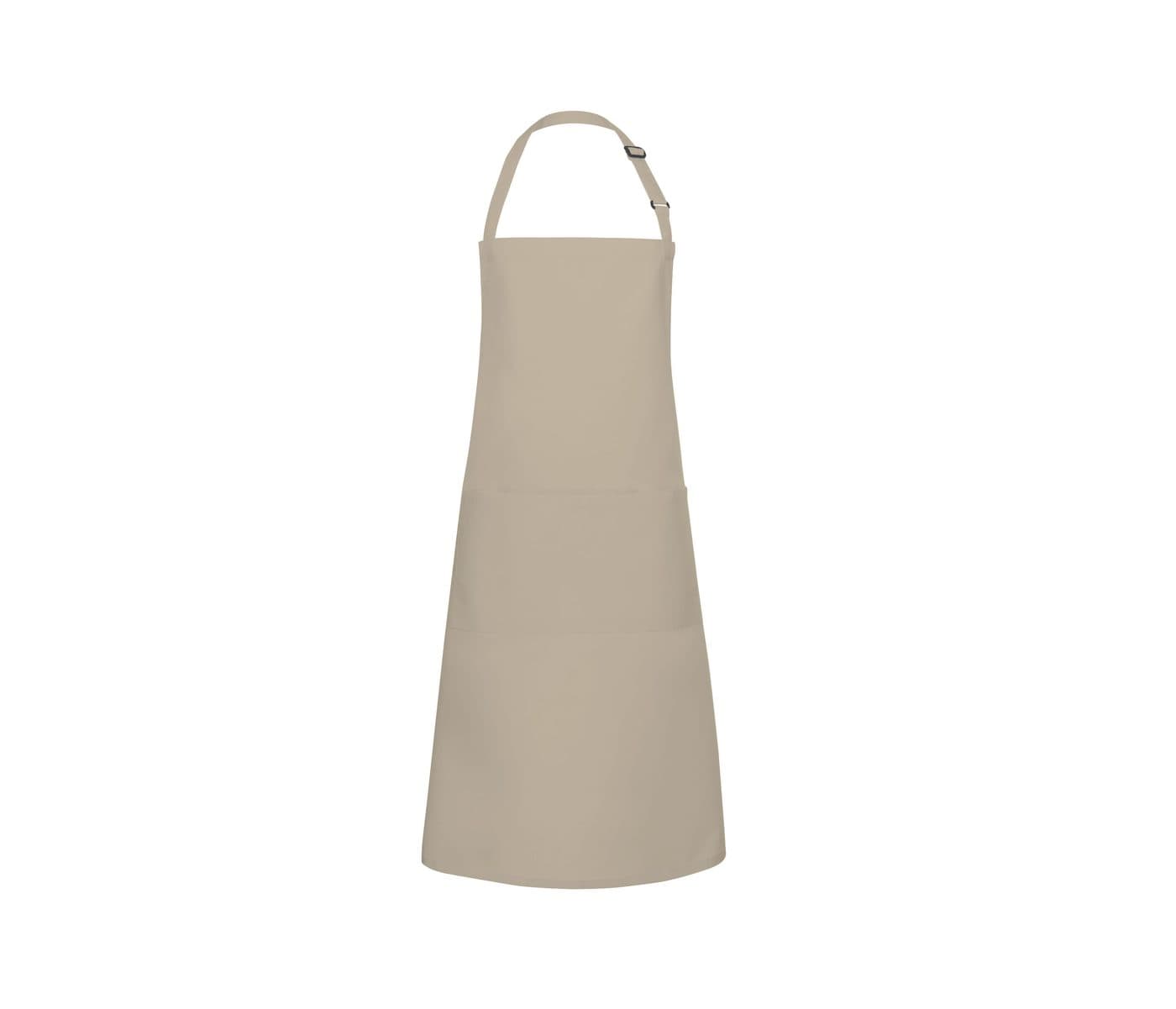 BIB APRON BASIC WITH BUCKLE AND POCKET coloris Sable