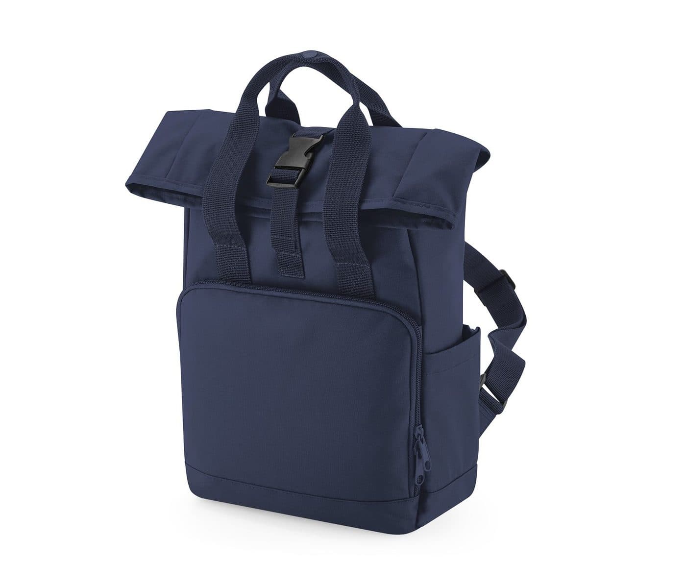 RECYCLED MINI TWIN HANDLE ROLL-TOP LAPTOP BACKPACK coloris Marine crépuscule