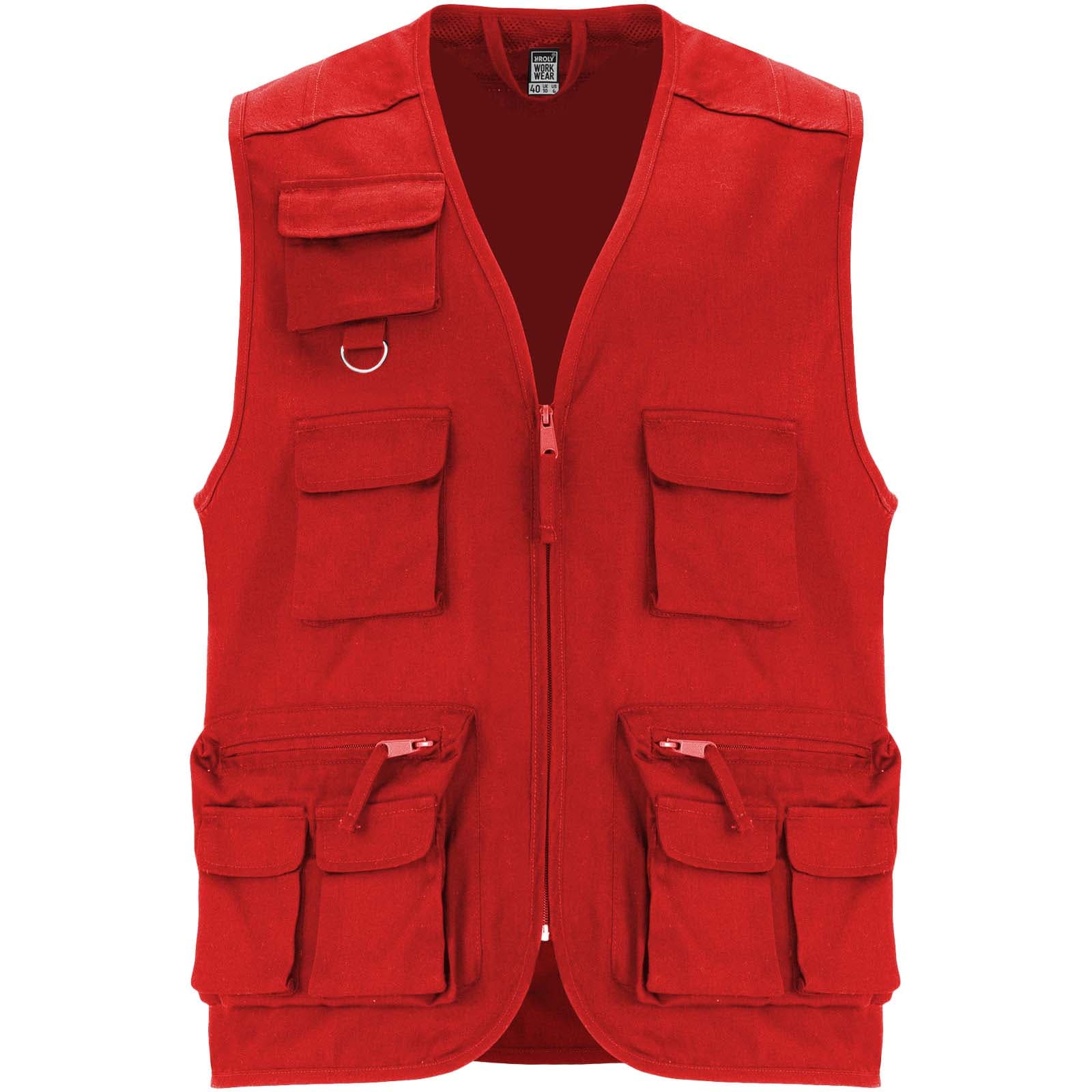 Gilet de travail multi-poches à col en V Venera de 200 g/m2