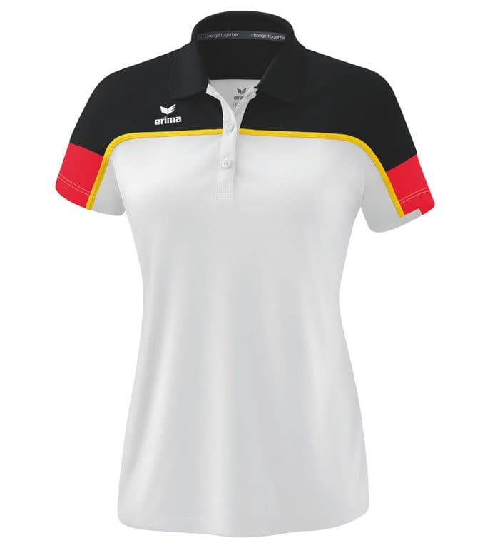Polo CHANGE by erima coloris Blanc / Noir / Rouge