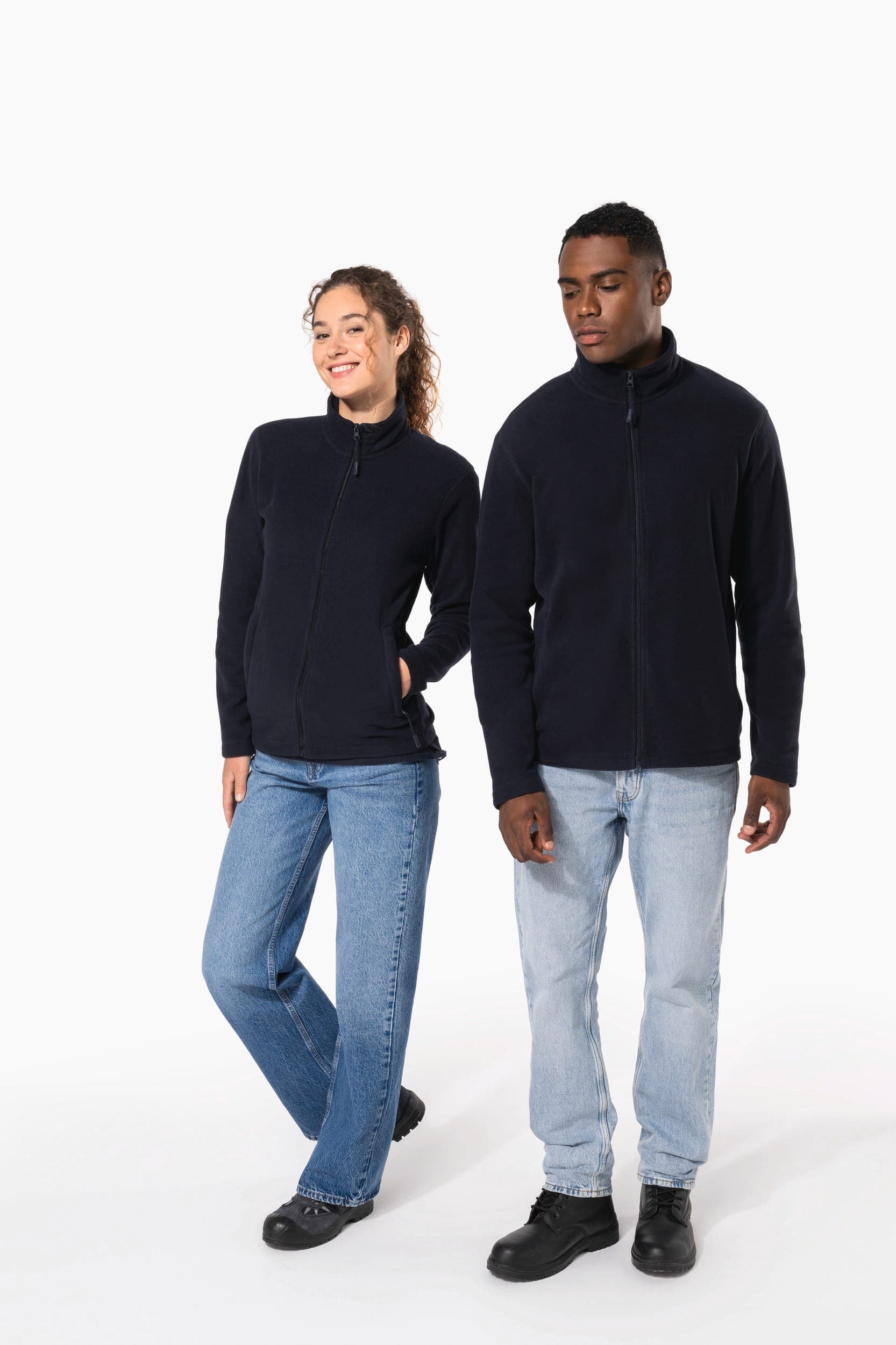 Veste micropolaire zippée unisexe en situation