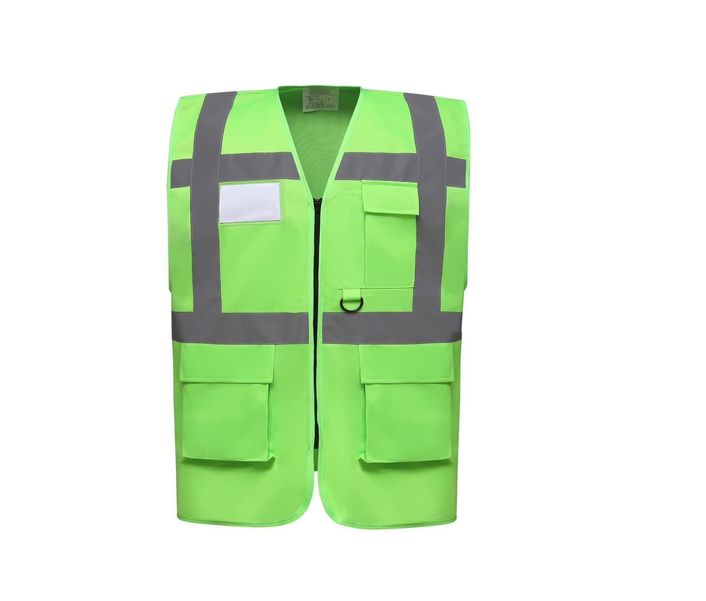 MULTI-FUNCTIONAL EXECUTIVE HI-VIS WAISTCOAT coloris Vert citron