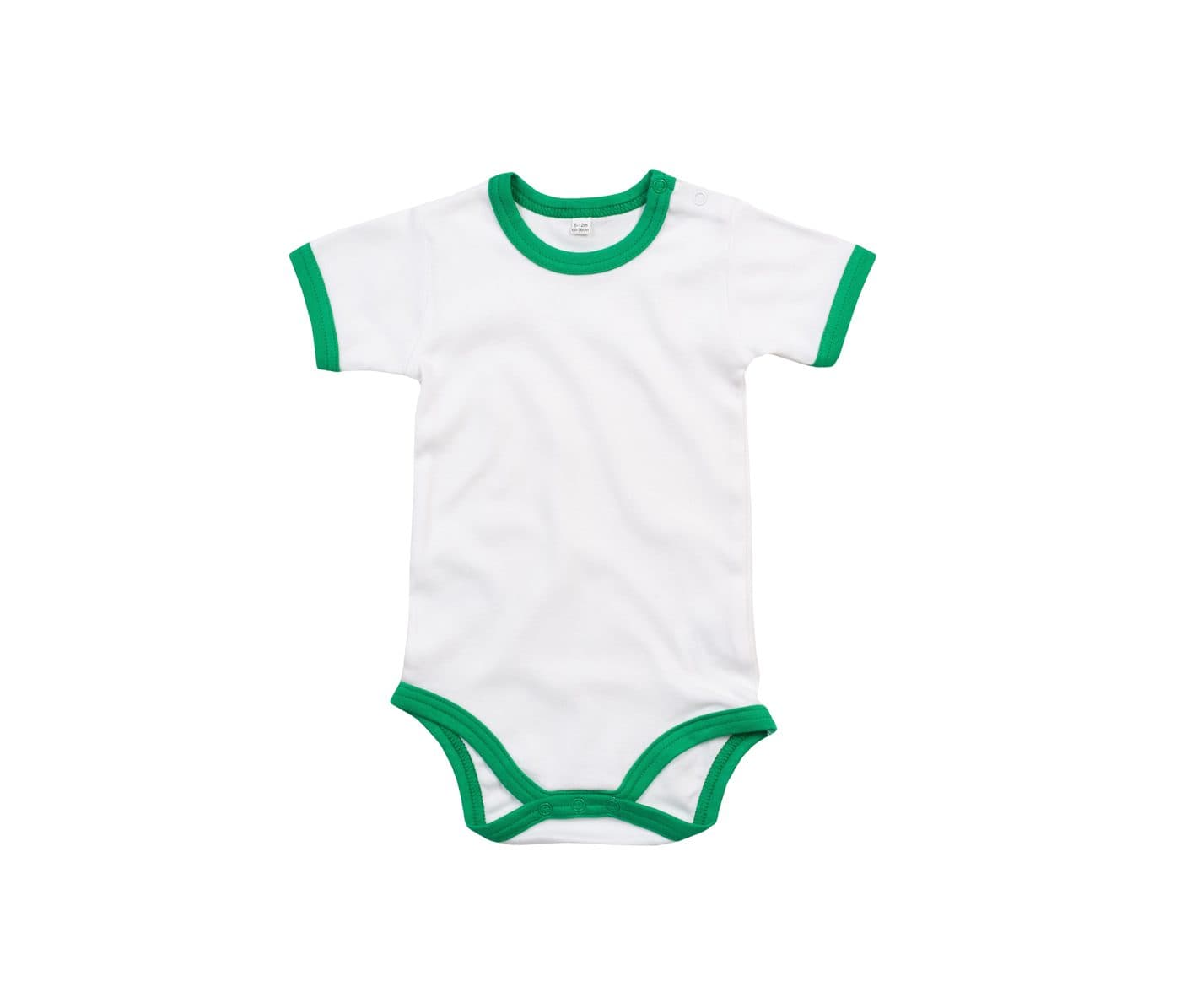 BABY RINGER BODYSUIT coloris Blanc / Vert kelly