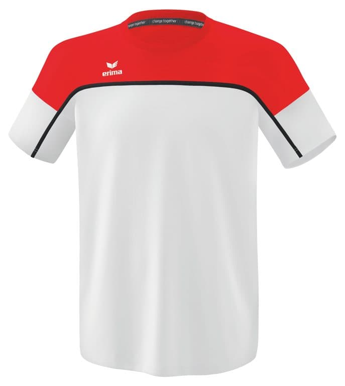 T-shirt CHANGE by erima coloris Blanc / Rouge / Noir