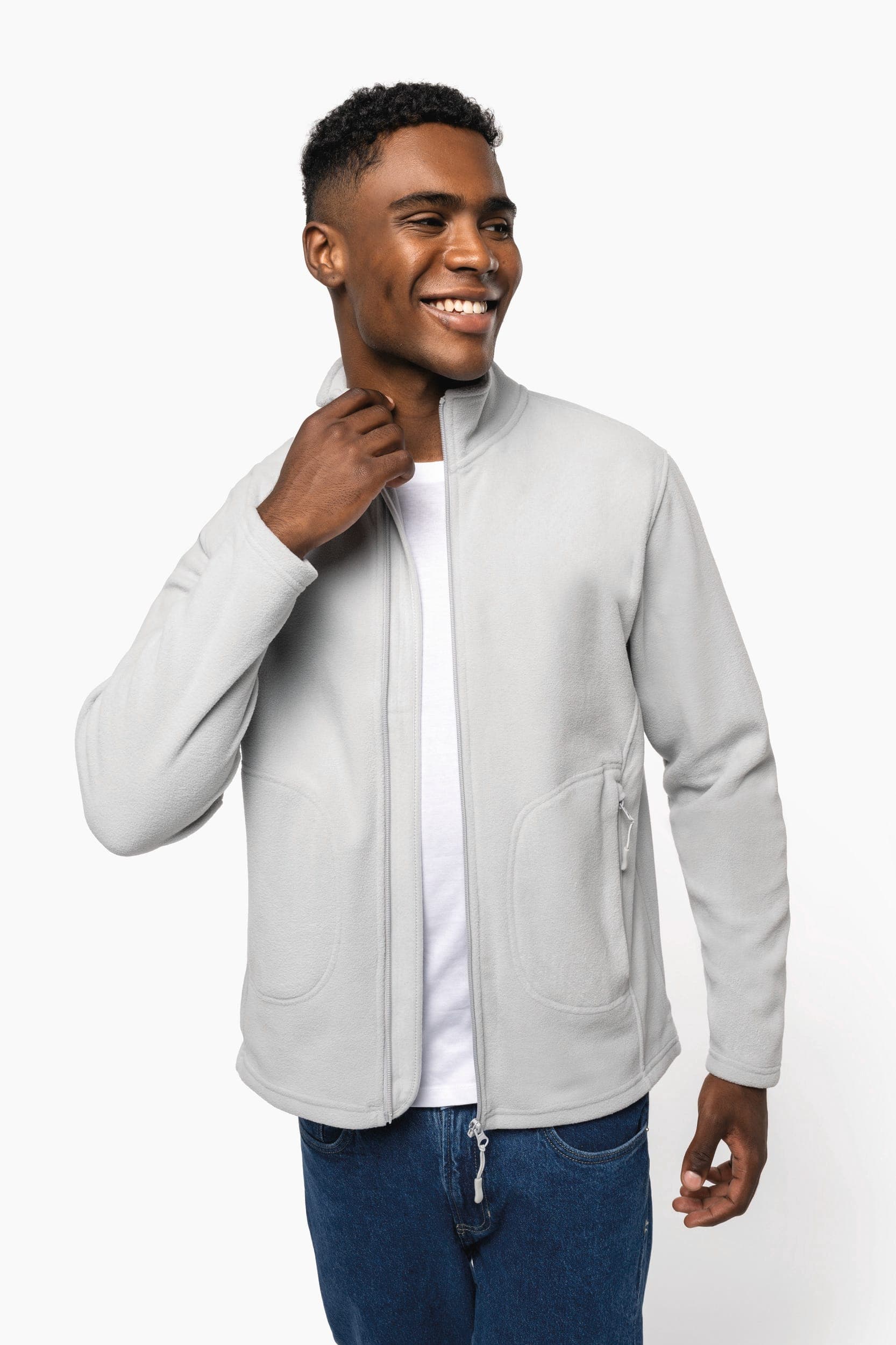 Veste micropolaire écoresponsable unisexe en situation