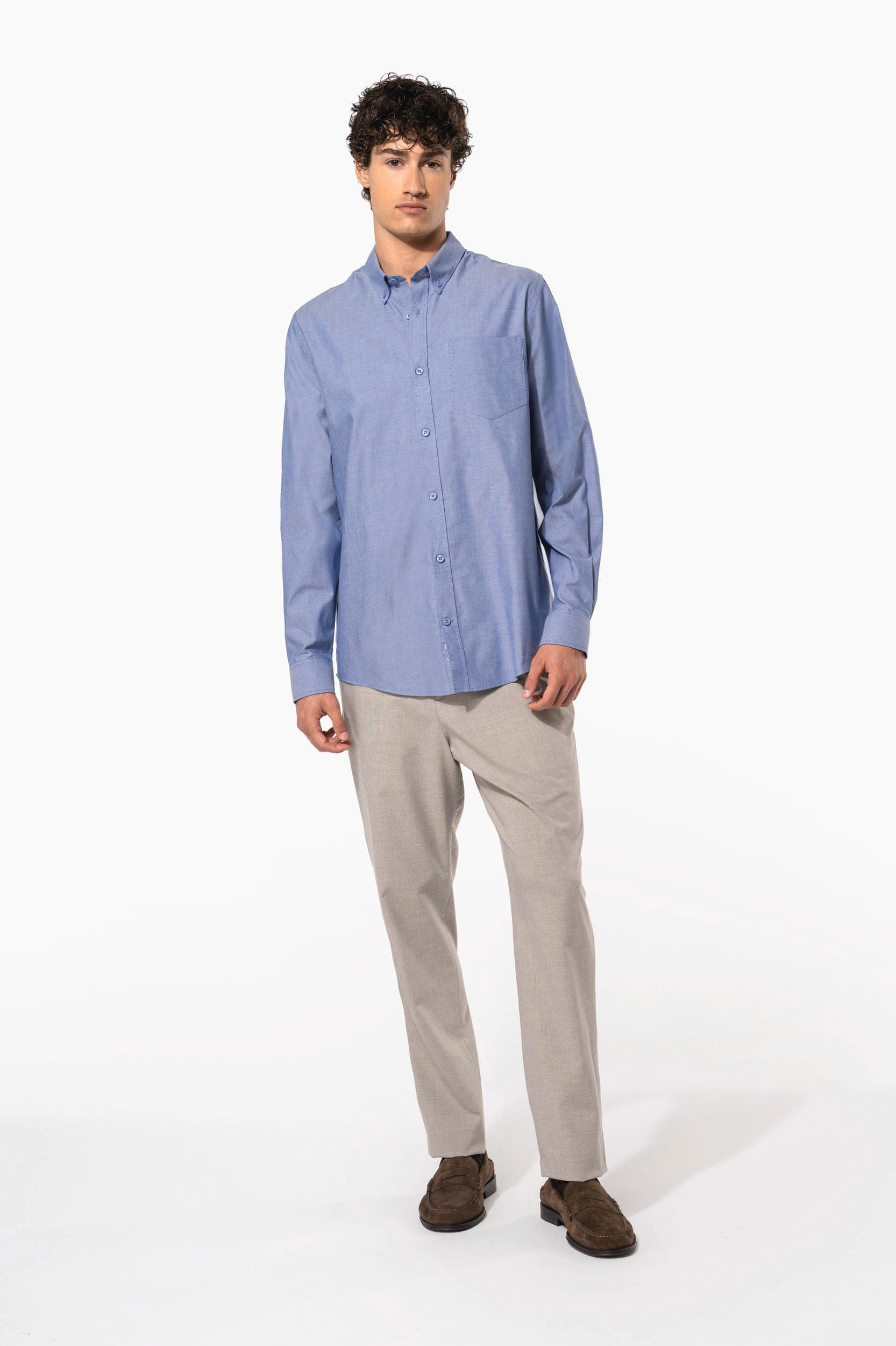 Chemise Oxford manches longues en situation