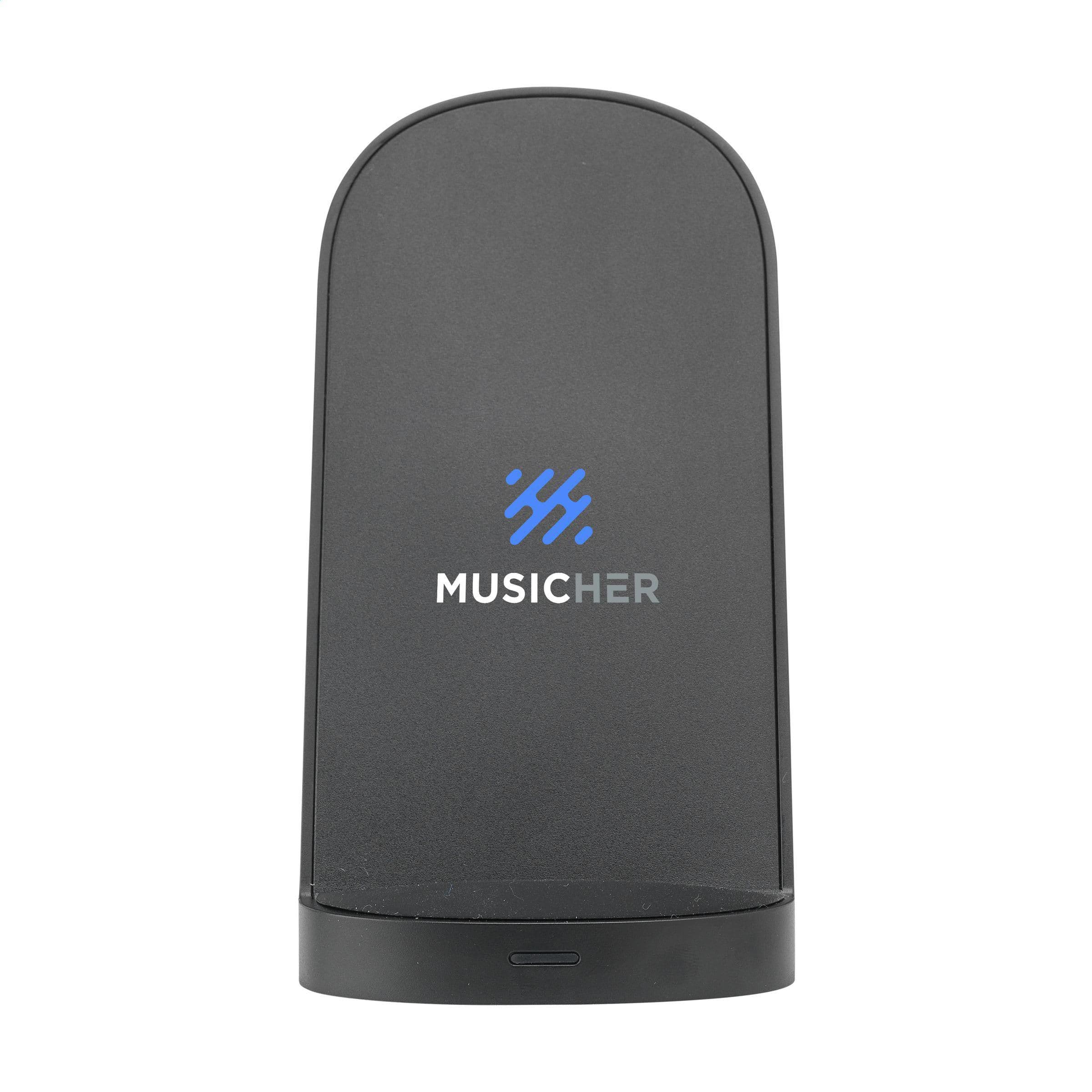 Support chargeur sans fil Triple-Up RCS ABS recyclé en situation