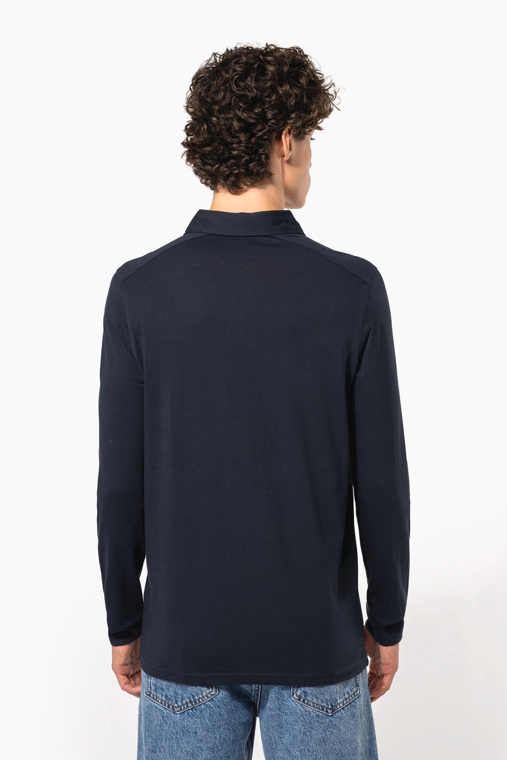 Polo jersey manches longues homme en situation