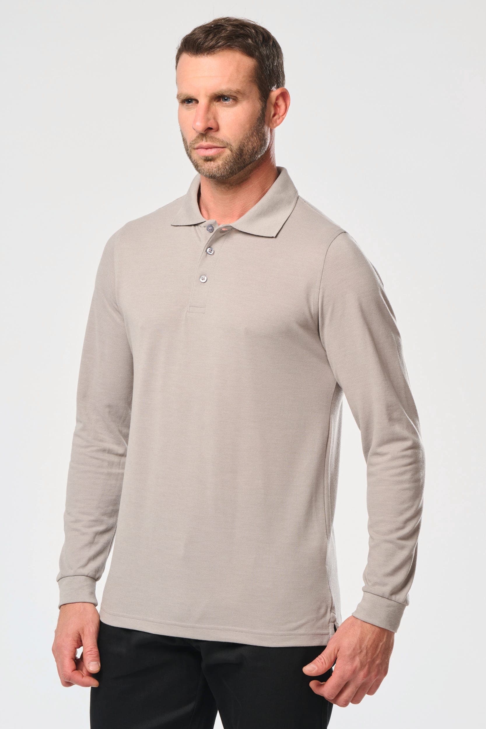 Polo manches longues homme en situation