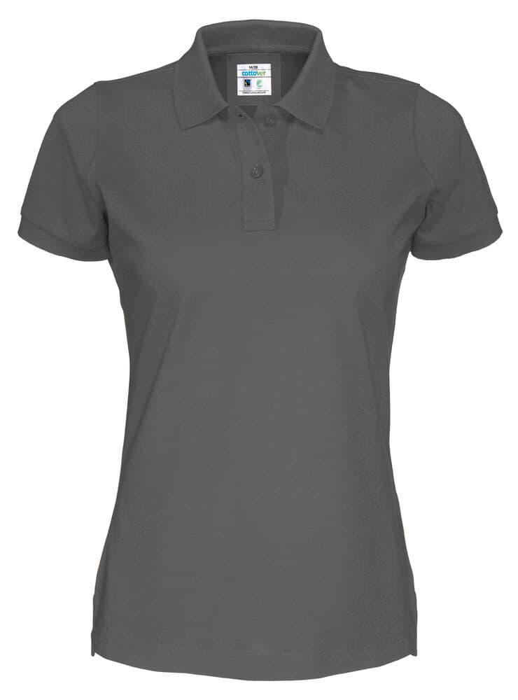 POLO PIQUE FEMME - CERTIFIÉ GOTS coloris Anthracite