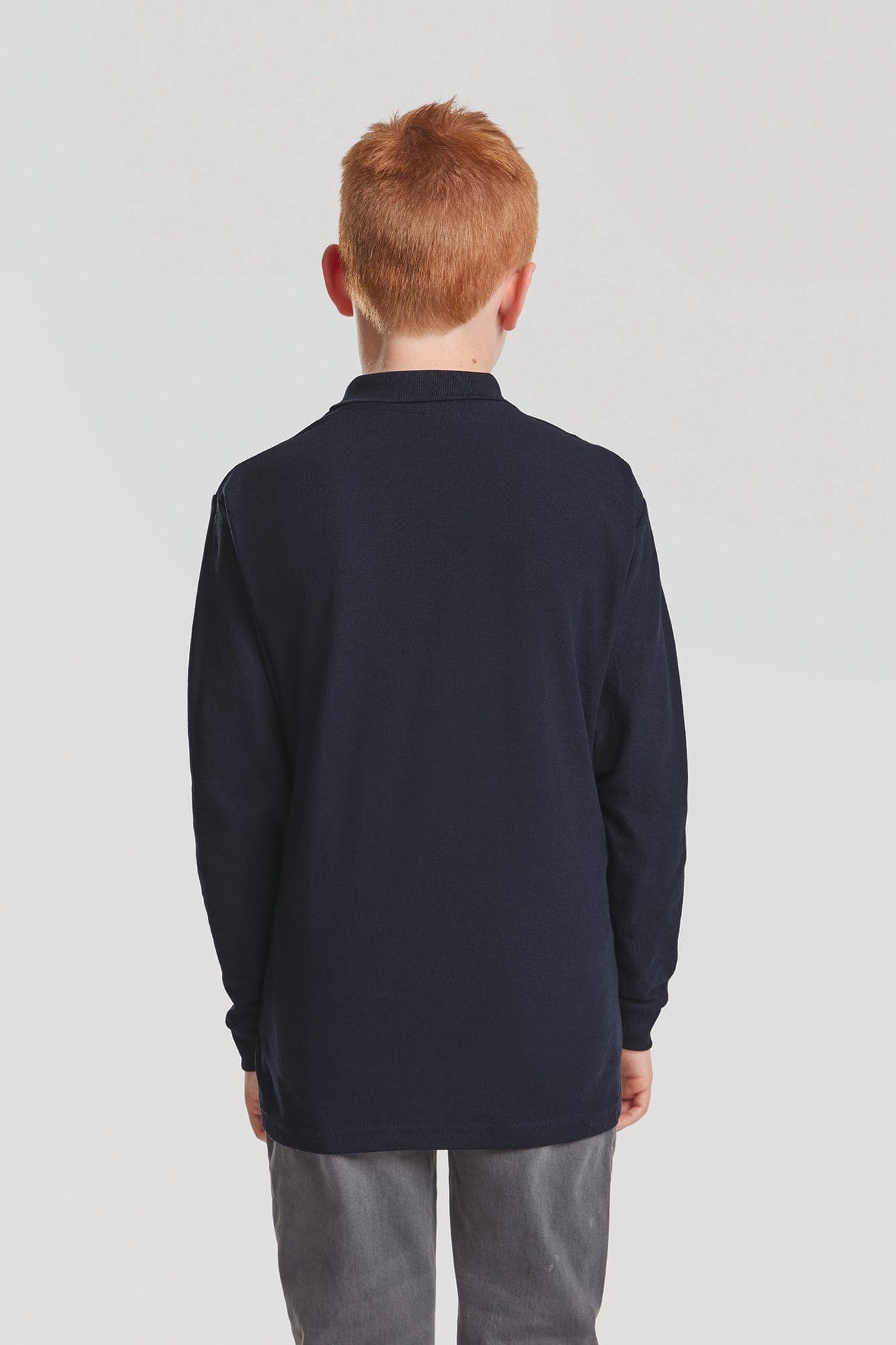 Polo enfant 65/35 manches longues en situation