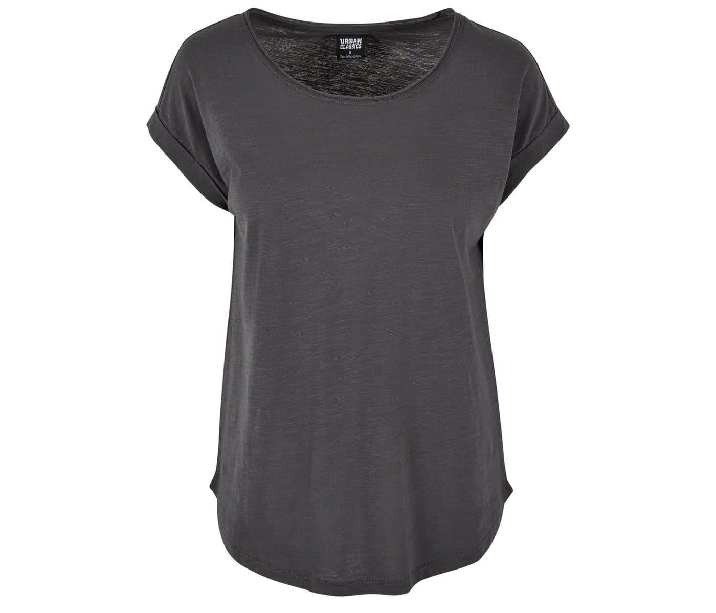 LADIES LONG SLUB TEE coloris Gris ombre foncé
