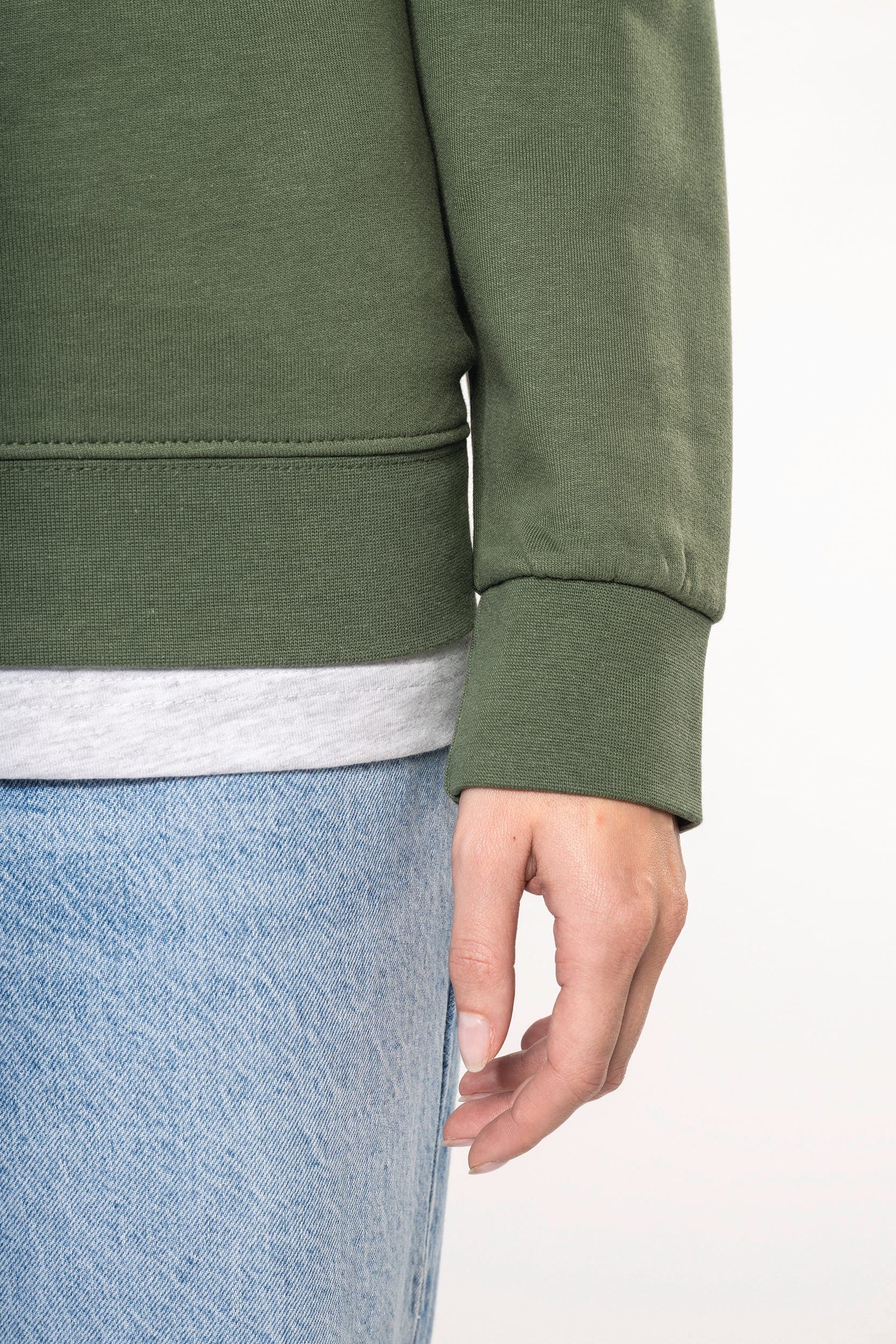 Sweat-shirt col rond unisexe en situation