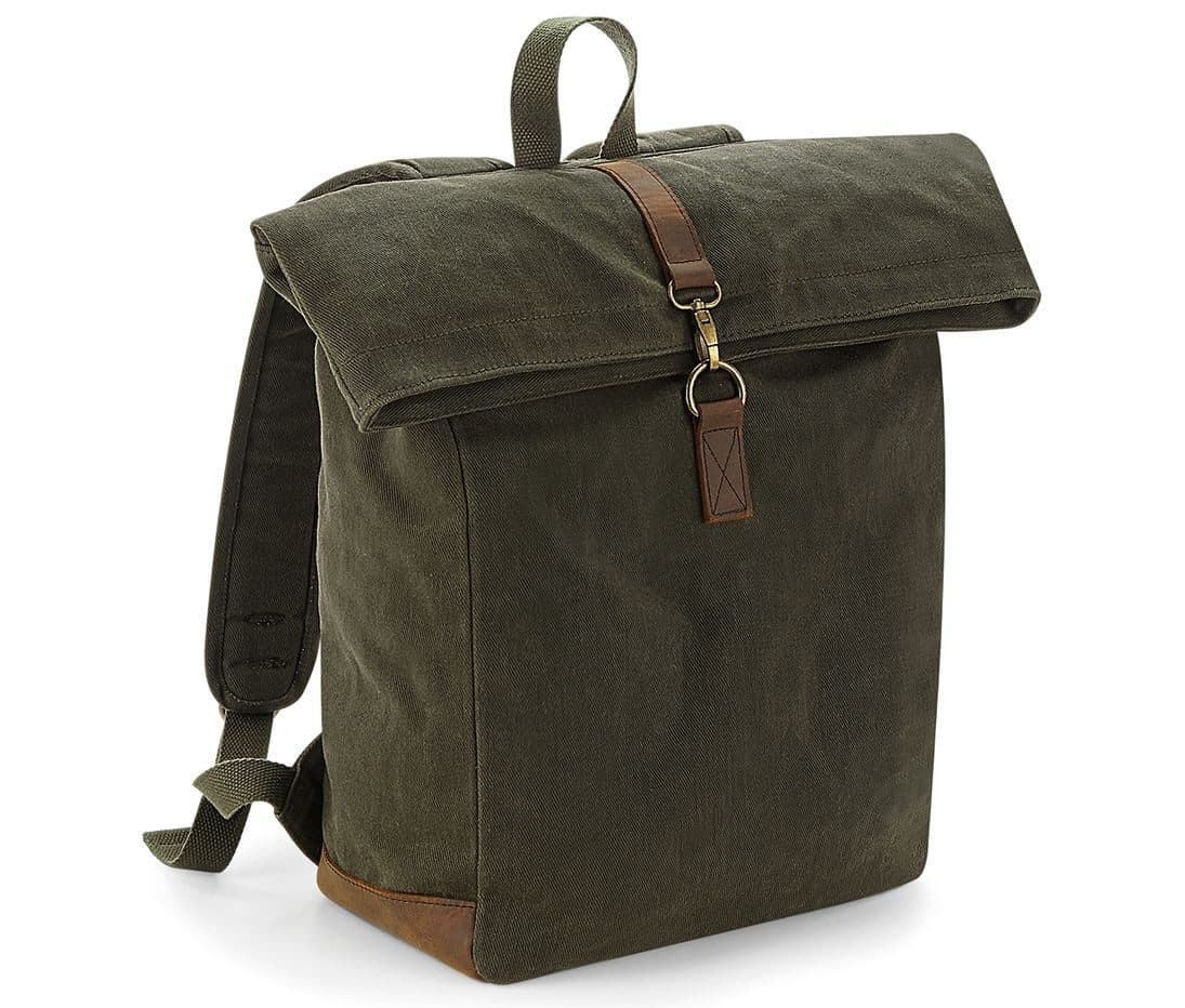 HERITAGE WAXED CANVAS BACKPACK coloris Vert olive