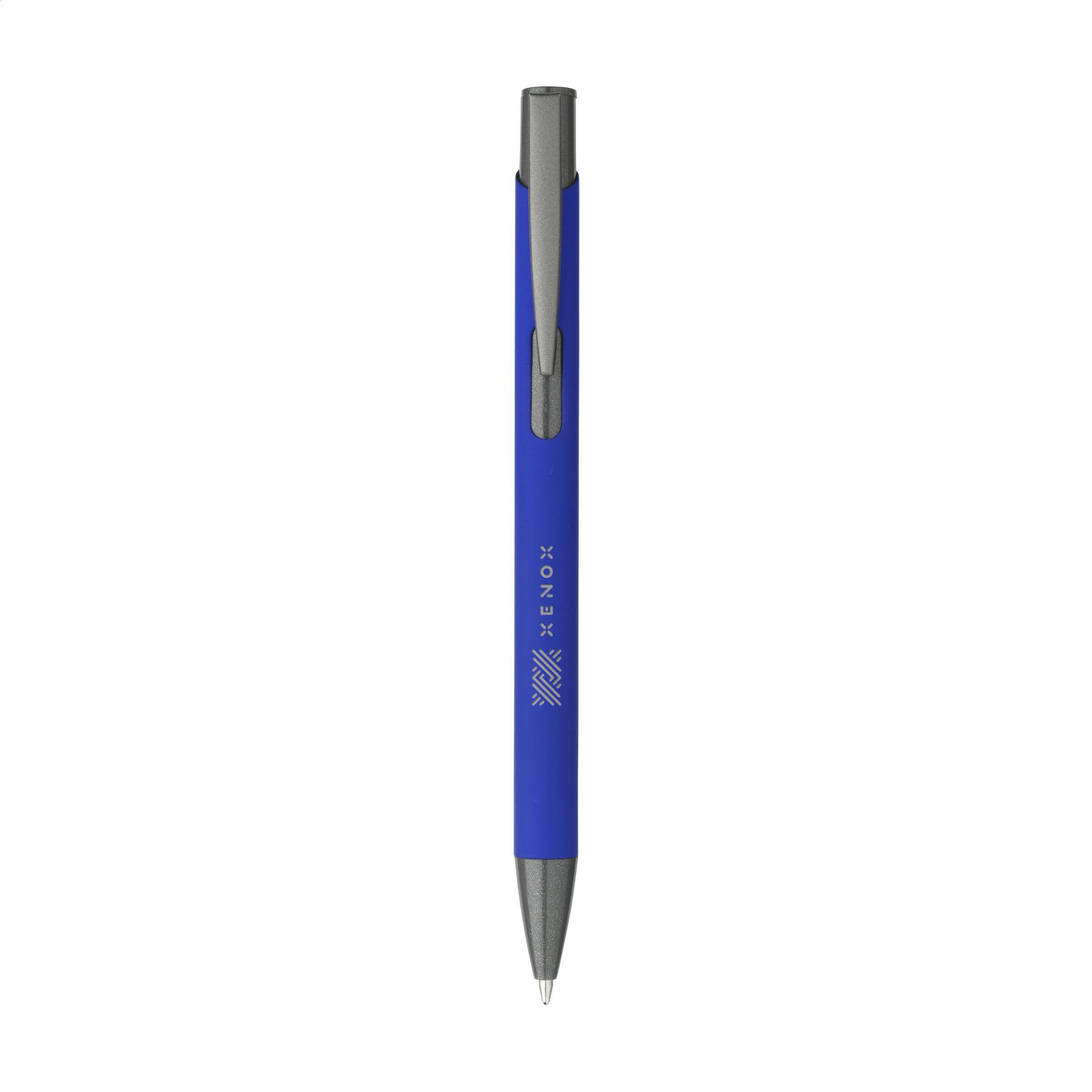 Stylo Ebony Soft RCS recyclé alu SoftTouch en situation