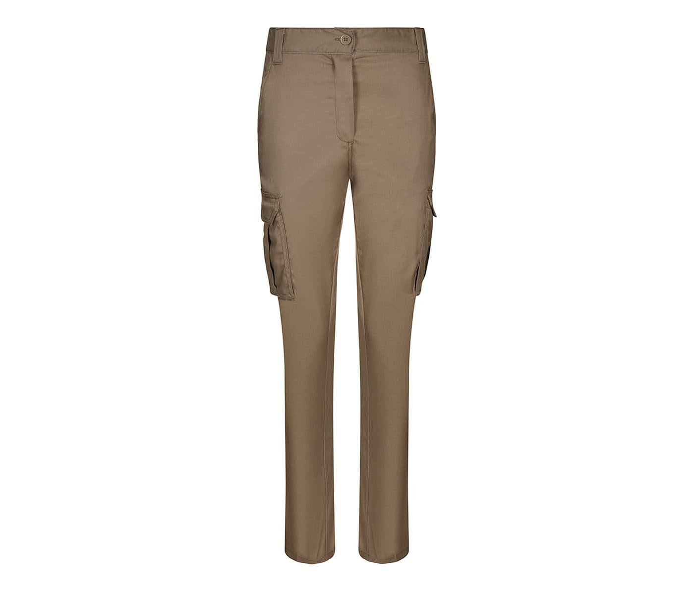 PANTALON STRETCH MULTI-POCHES FEMME coloris Beige