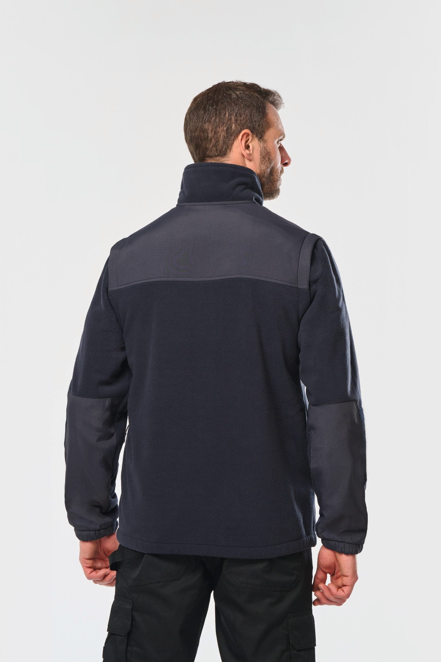 Veste polaire manches amovibles homme en situation