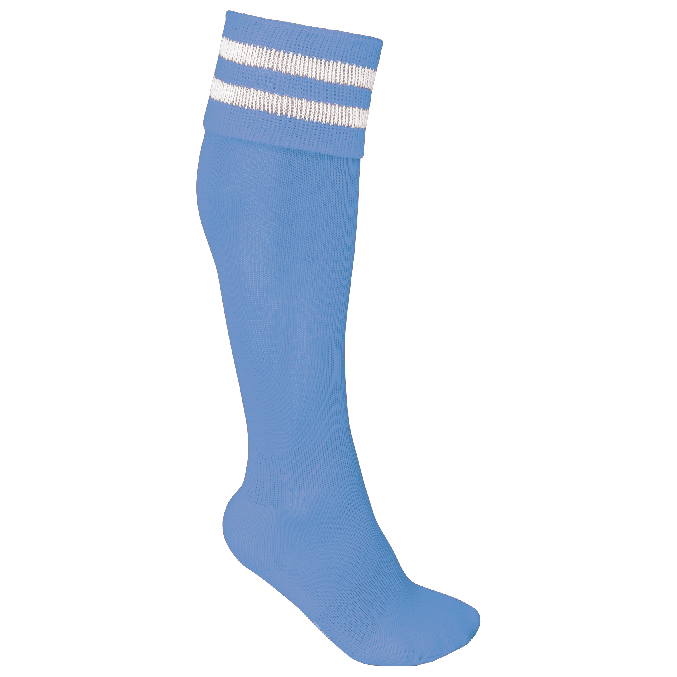 Chaussettes de sport rayées unisexe coloris Bleu ciel sport / Blanc