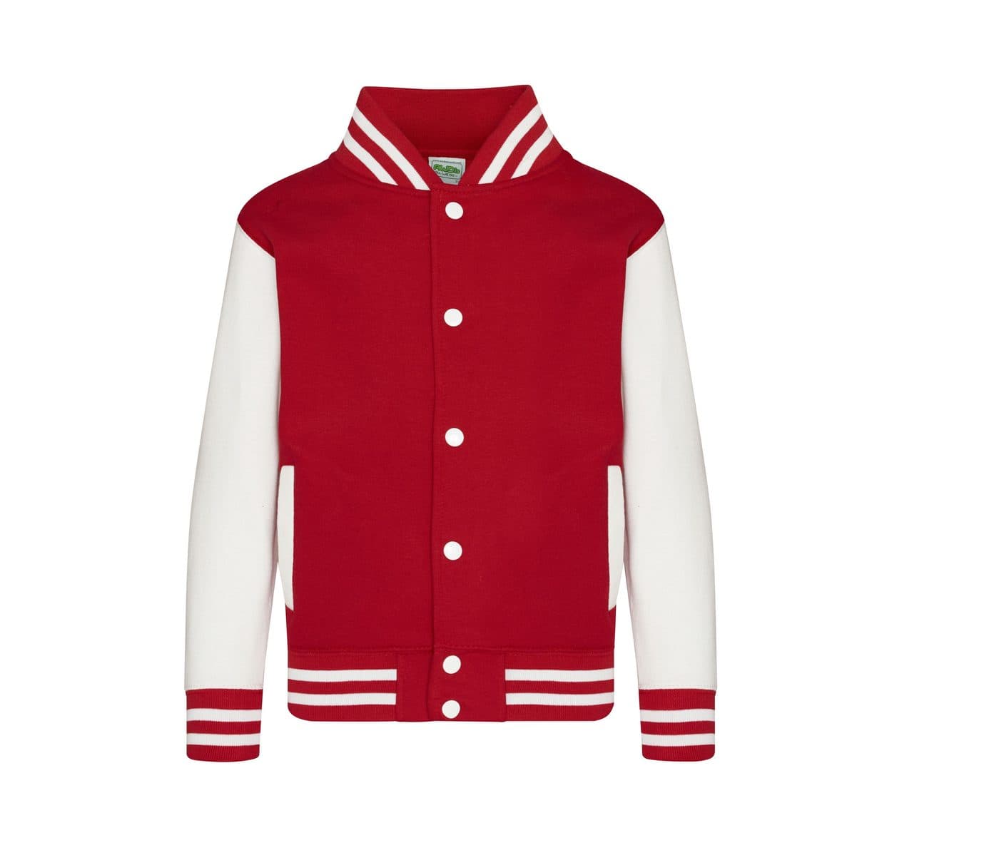 KIDS VARSITY JACKET coloris Rouge feu / Blanc
