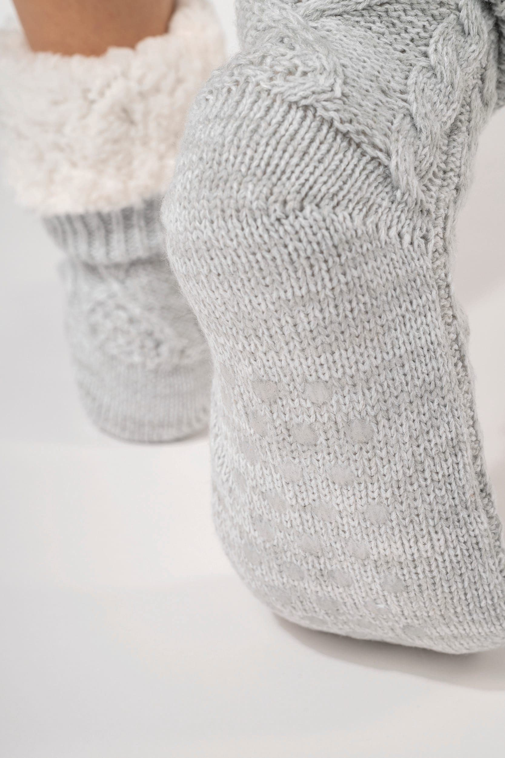 Chaussettes lounge doublées sherpa en situation