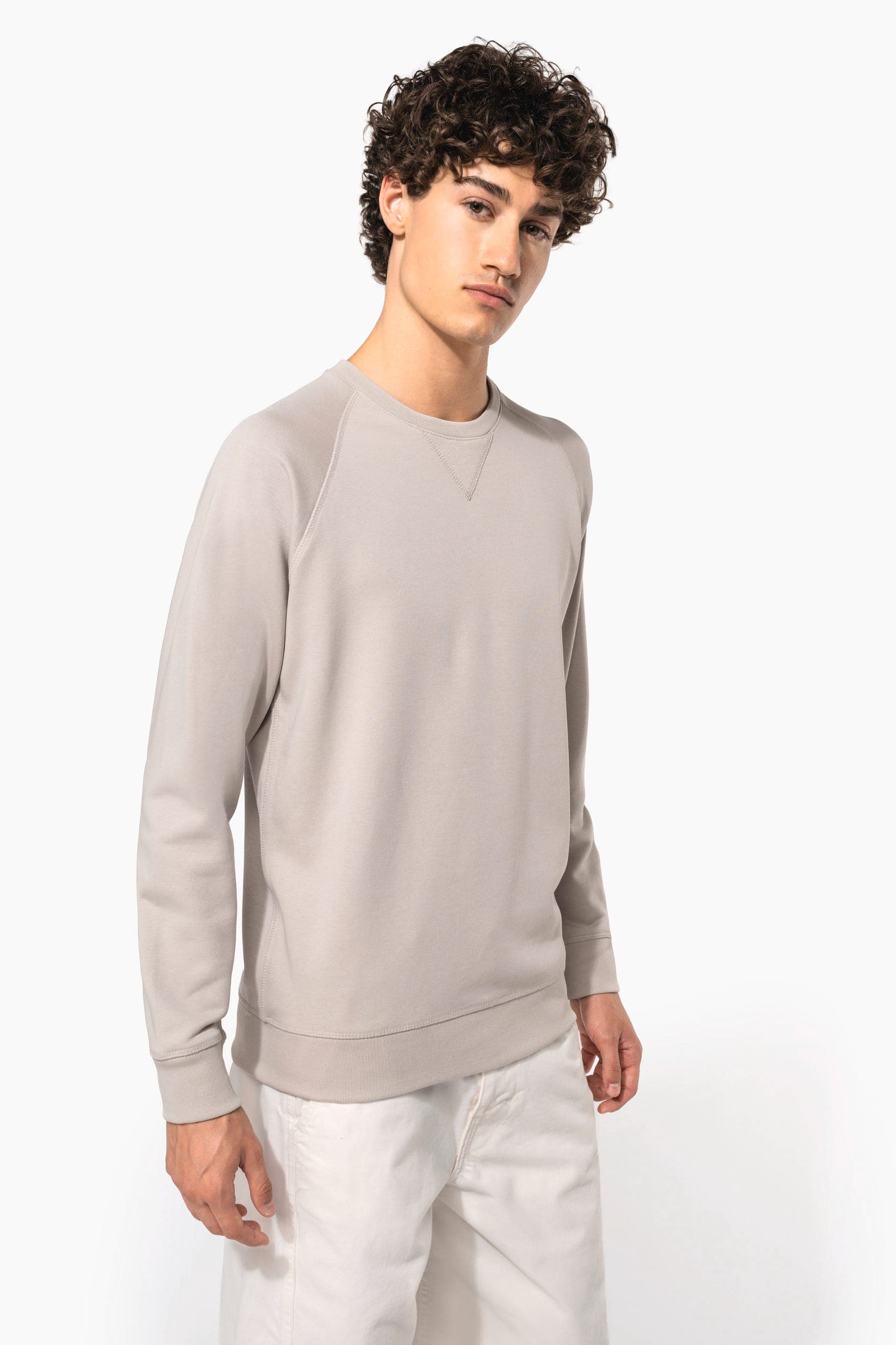 Sweat-shirt Bio col rond manches raglan homme en situation
