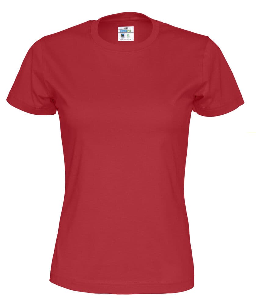 T-SHIRT FEMME - CERTIFIÉ GOTS coloris Rouge
