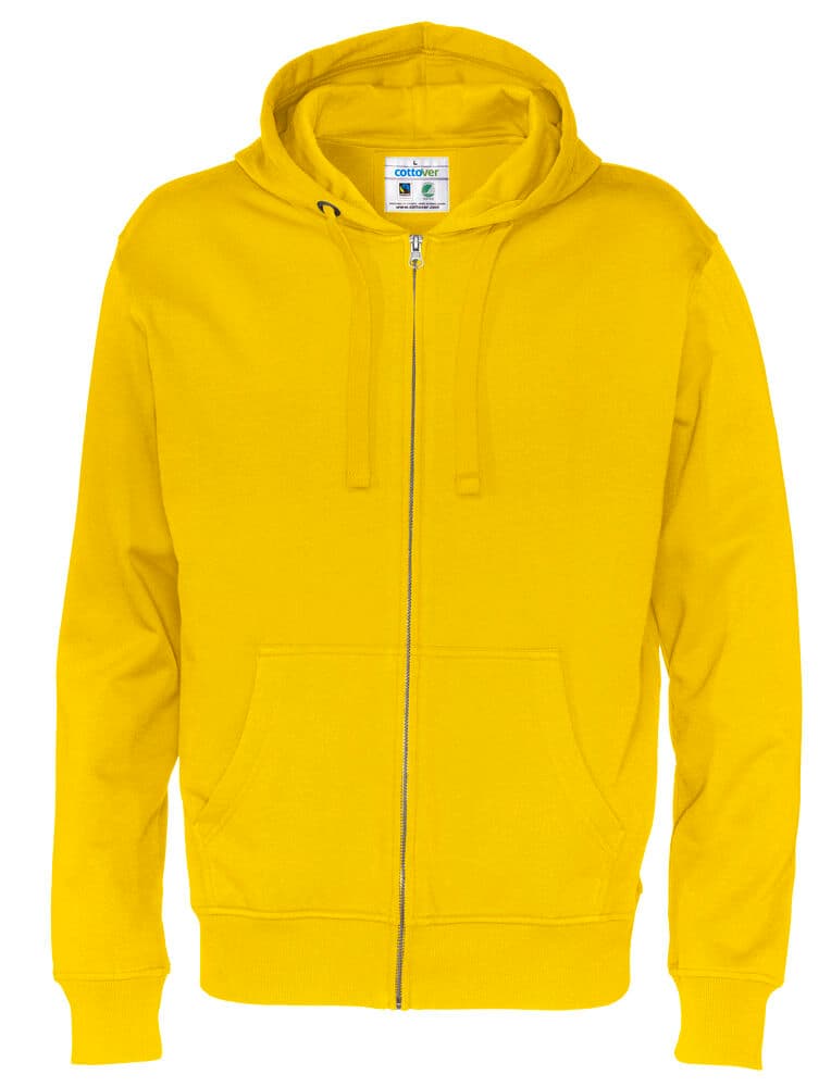 HOODIE FERMETURE COMPLÈTE HOMME - CERTIFIÉ GOTS