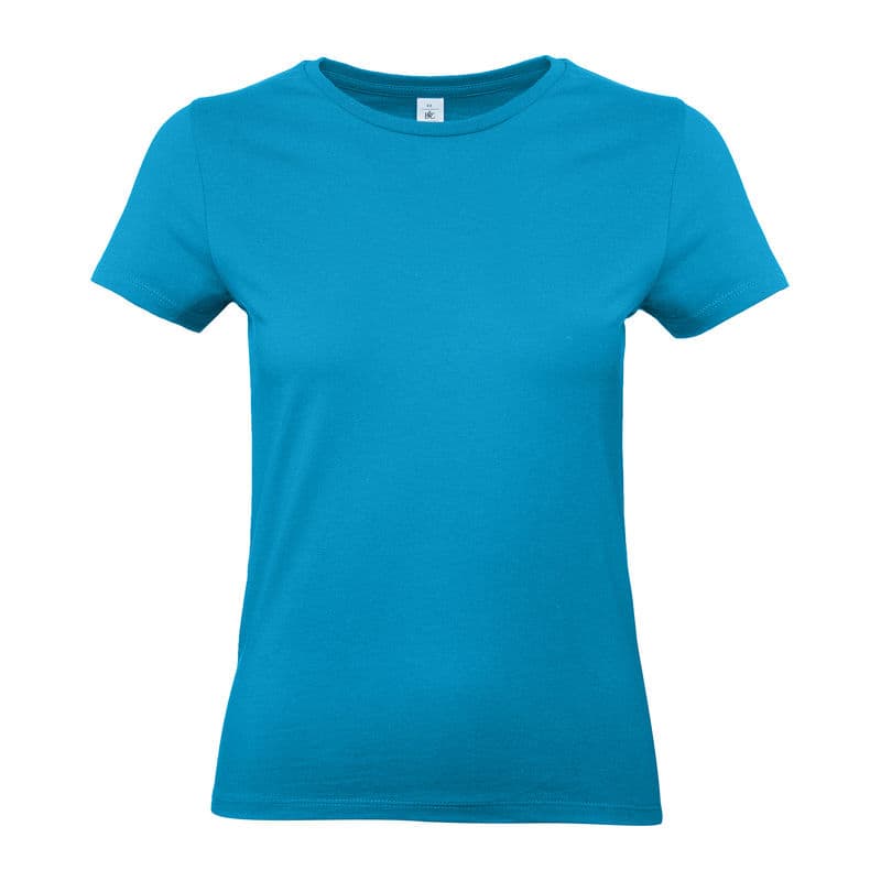 B&C #E190 /WOMEN T-SHIRT coloris Bleu atoll