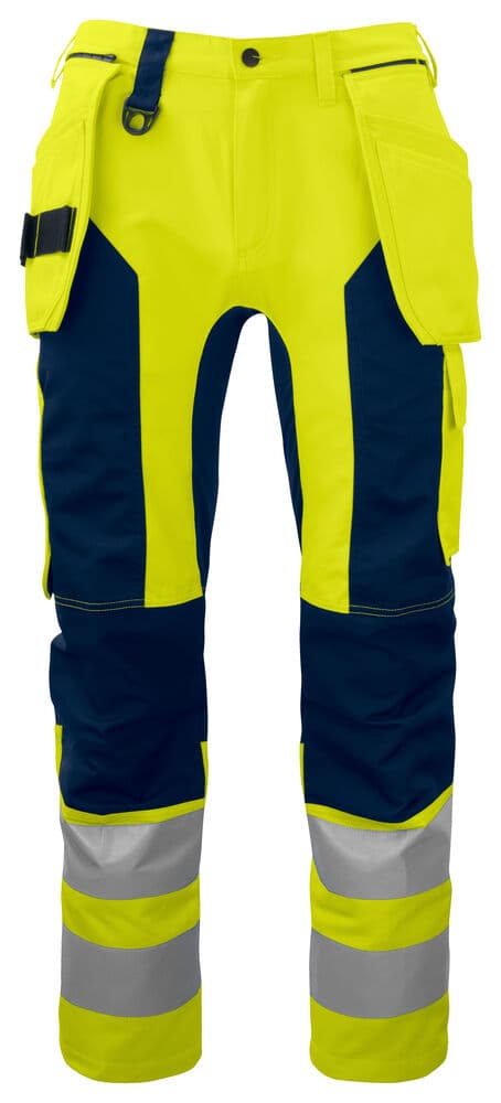 6513 PANTALON DE SIGNALISATION AVEC POCHES AUX GENOUX ET POCHES JEAN EN ISO 20471 CLASSE 2