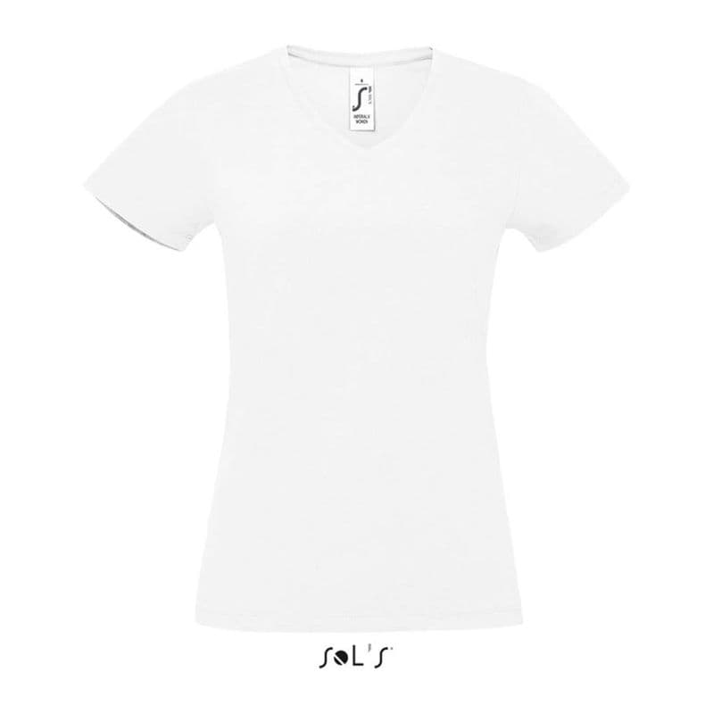 SOL'S IMPERIAL V WOMEN - V-NECK T-SHIRT coloris Blanc