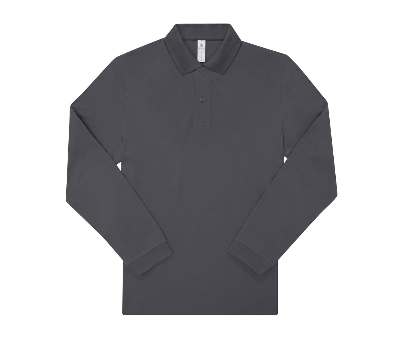 B&C MY POLO 210 LSL coloris Gris foncé