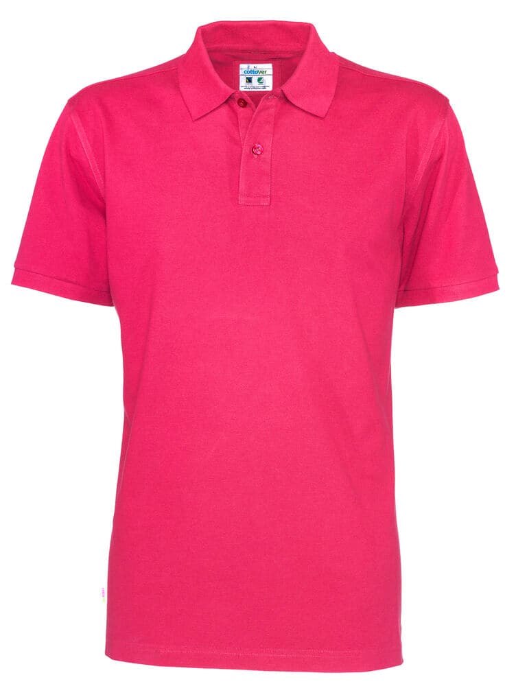 POLO PIQUE HOMME - CERTIFIÉ GOTS coloris Cerise