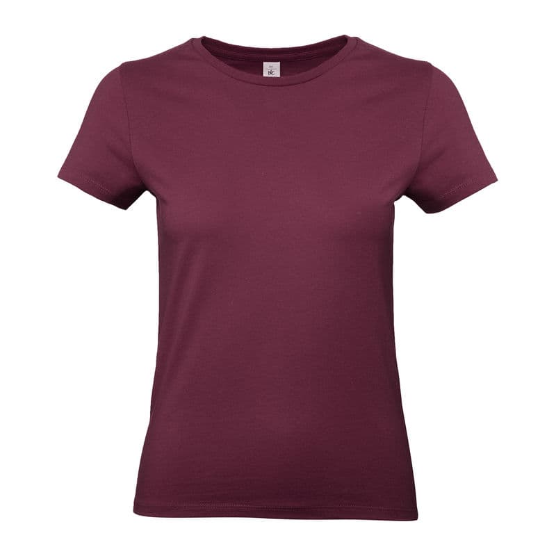 B&C #E190 /WOMEN T-SHIRT coloris Bordeaux