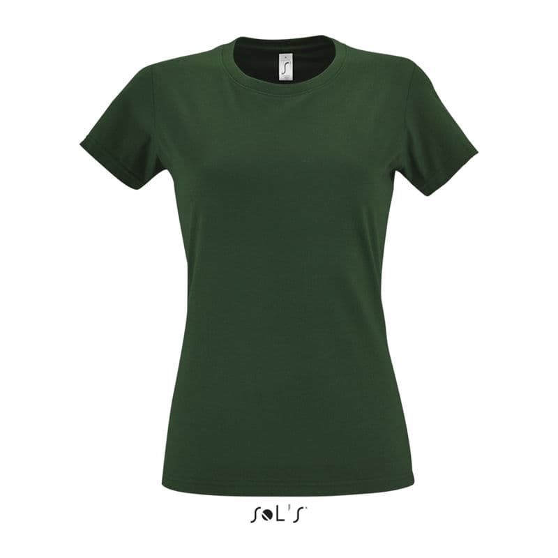 SOL'S IMPERIAL WOMAN ROUND COLLAR T-SHIRT coloris Vert bouteille