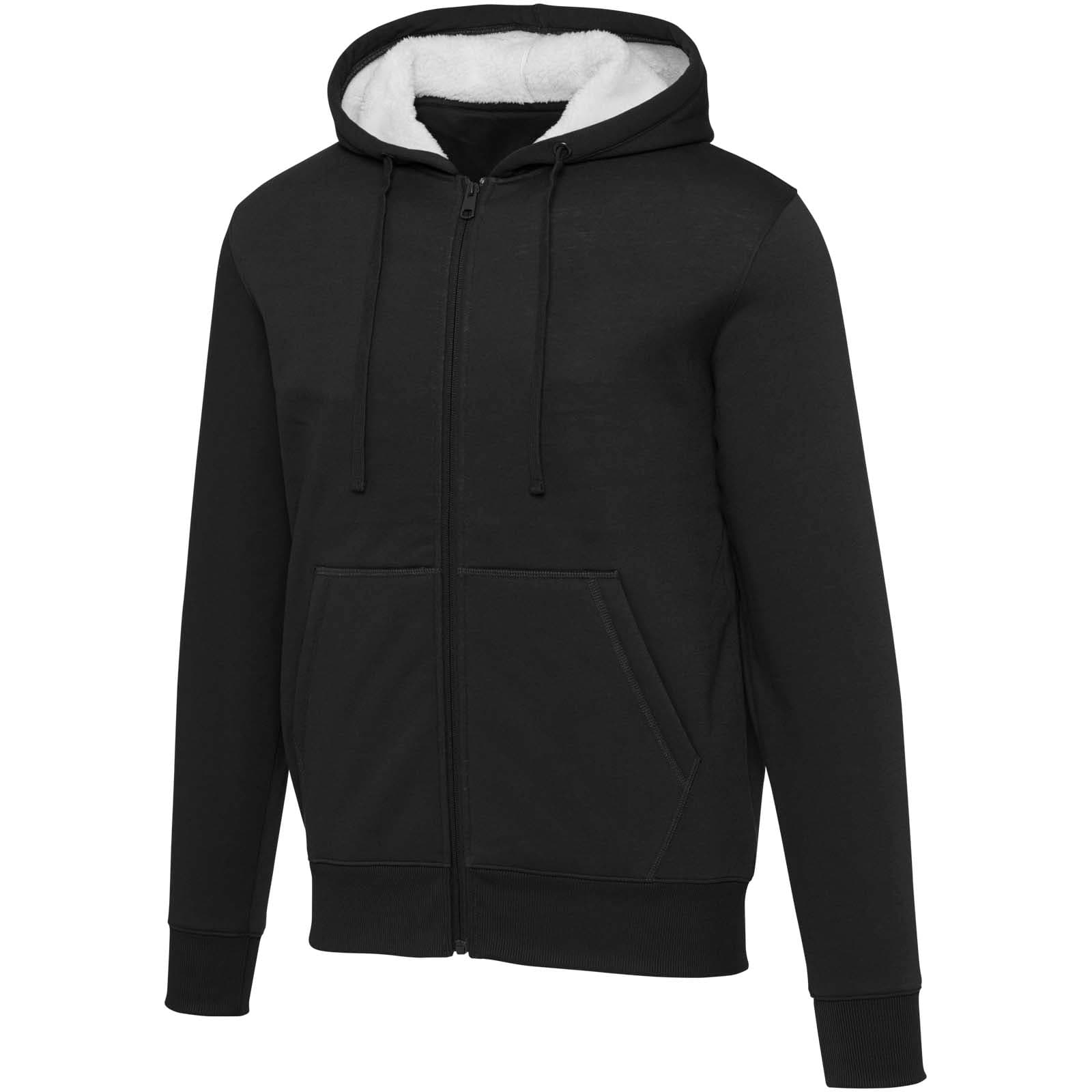 Sweat à capuche sherpa de 320 g/m² Natron intégralement zippé coloris Noir