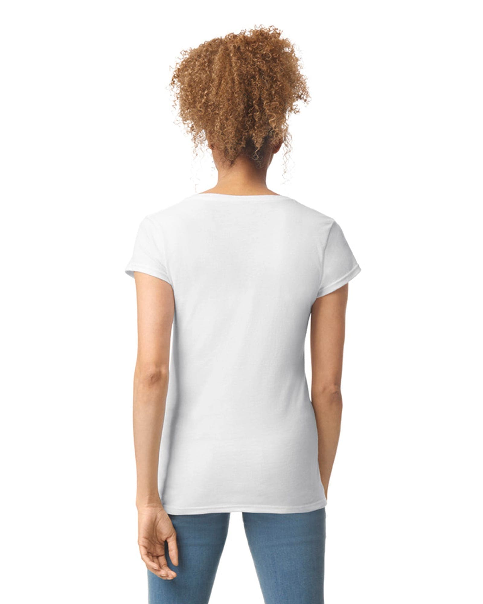 T-shirt femme col v Softstyle en situation