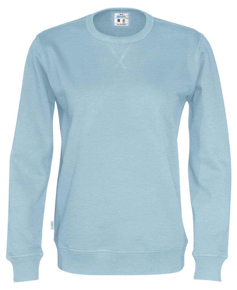 SWEAT COL ROND UNISEXE - CERTIFIÉ GOTS coloris Bleu Clair