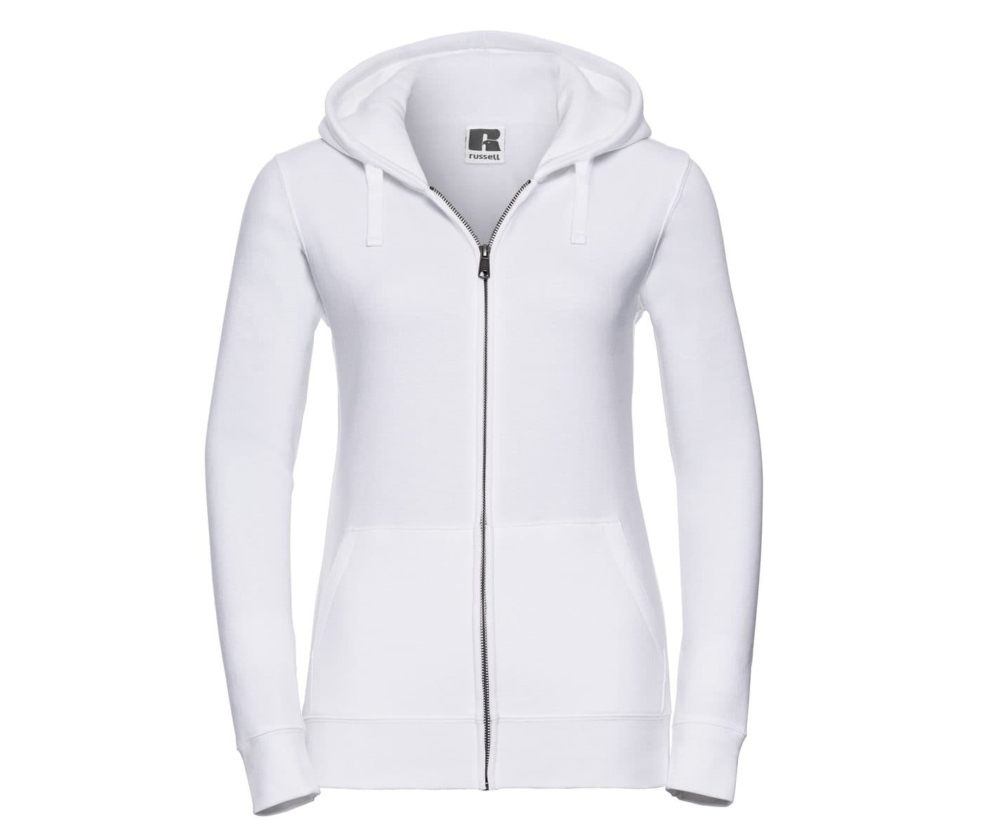 LADIES' AUTHENTIC ZIPPED HOOD JACKET coloris Blanc