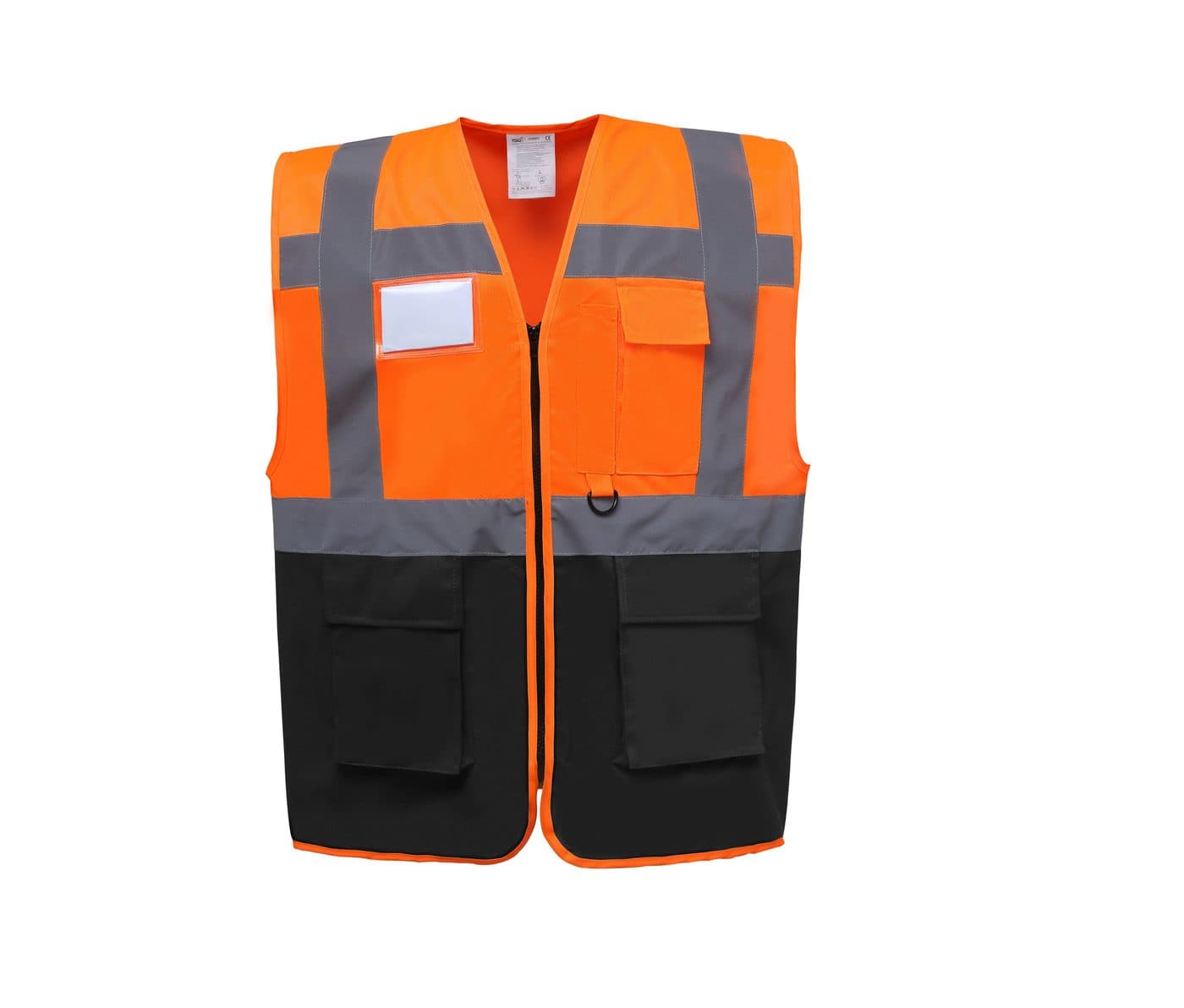 MULTI-FUNCTIONAL EXECUTIVE HI-VIS WAISTCOAT coloris Orange haute visibilité / Noir