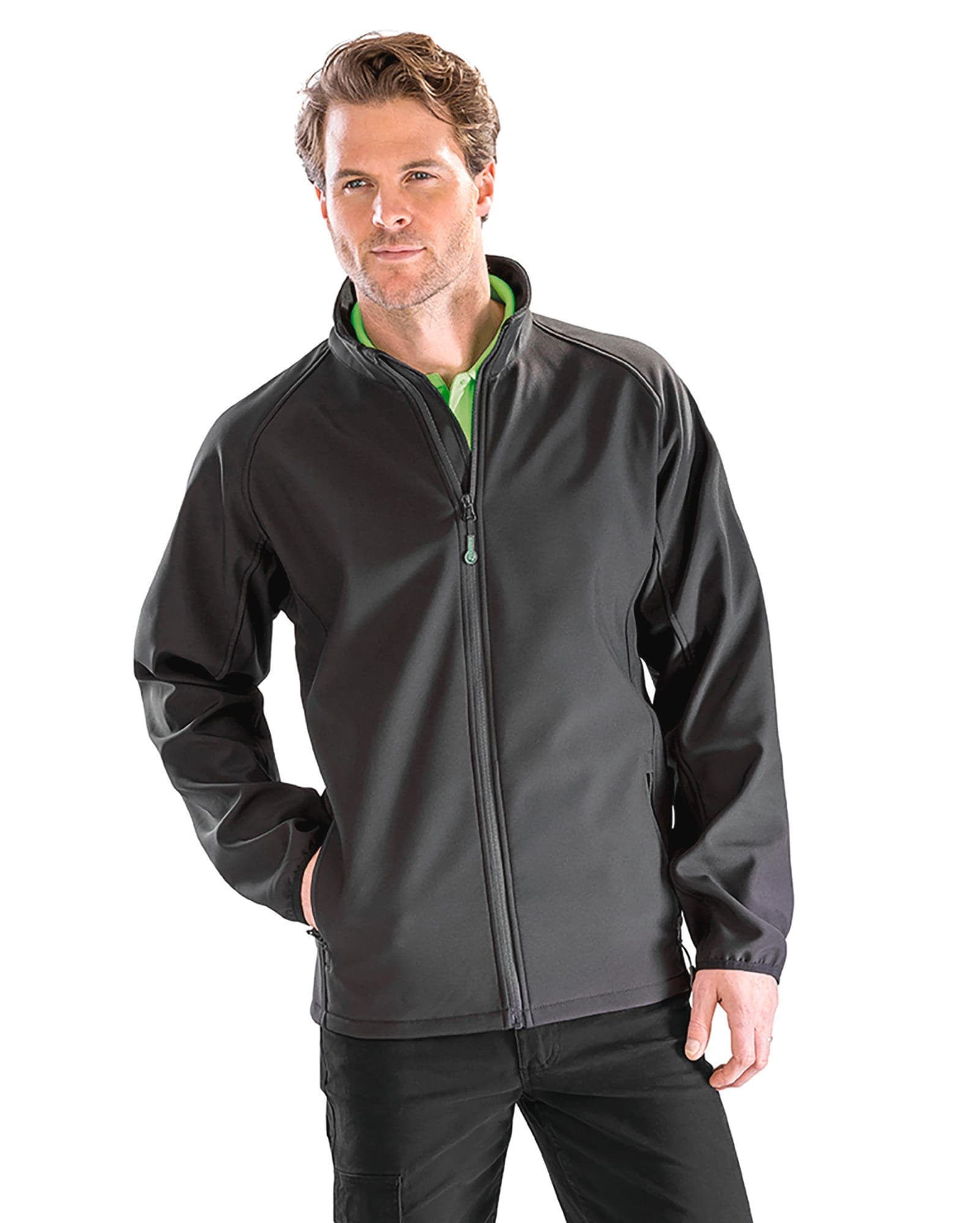Veste Softshell Homme Printable en situation
