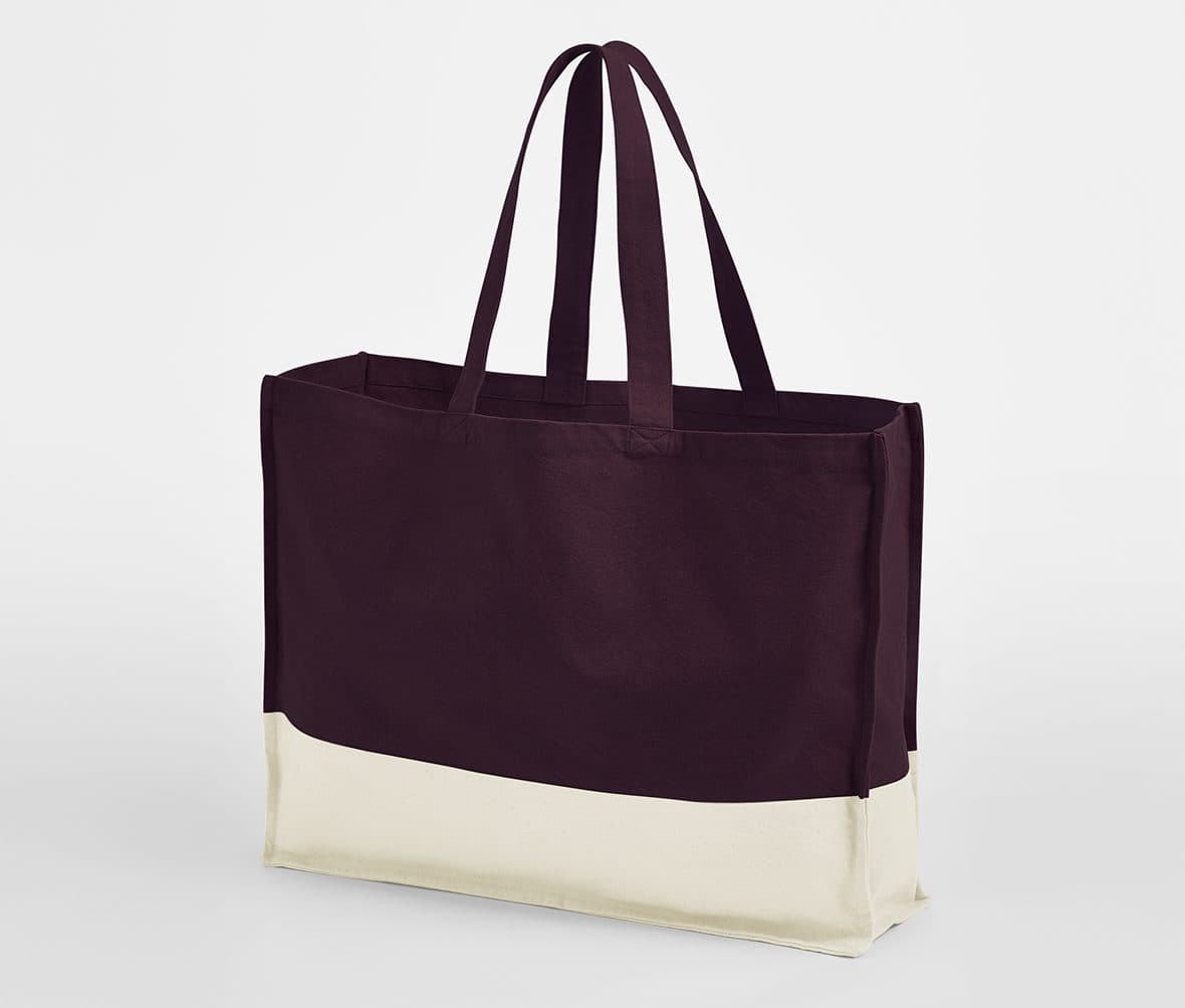 EARTHAWARE® ORGANIC CONTRAST SHOPPER coloris Sang de bœuf / Naturel