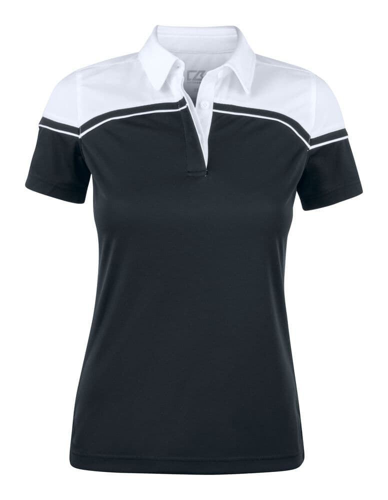 Polo Cutter & Buck Seabeck femme coloris Noir / Blanc